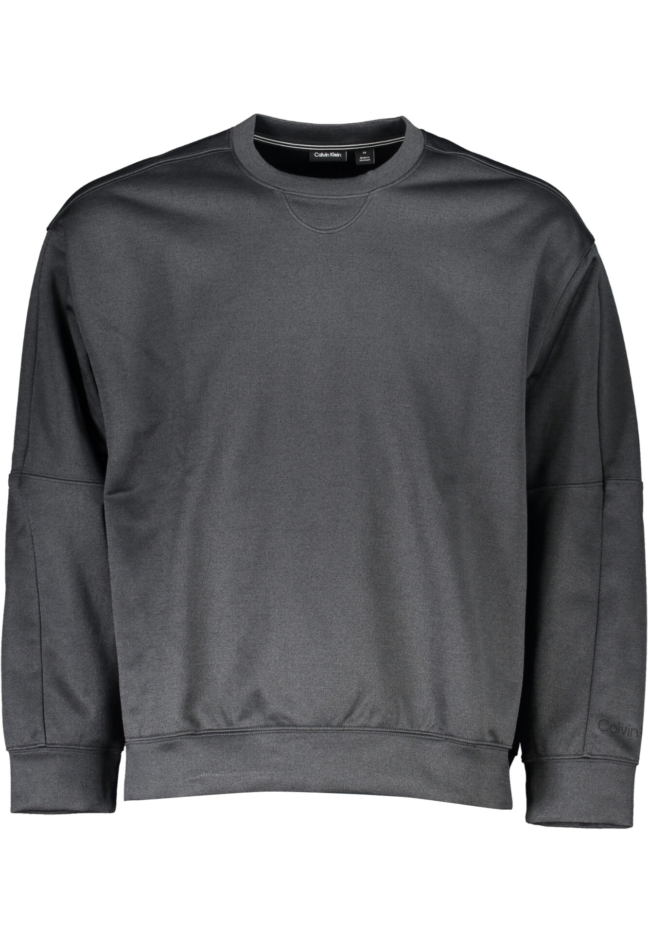 CALVIN KLEIN MEN'S BLACK ZIPLESS SWEATSHIRT