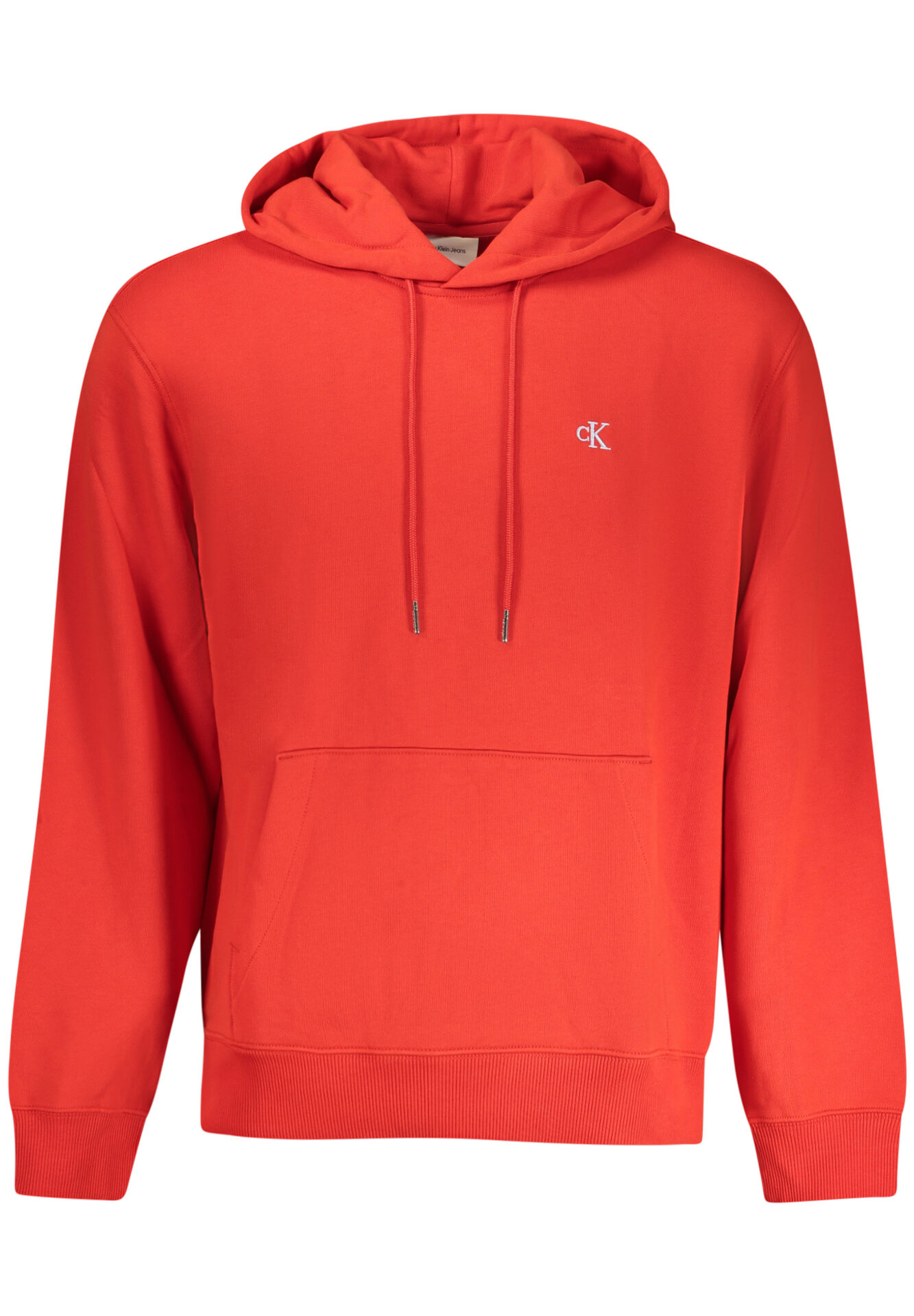 CALVIN KLEIN MEN'S RED ZIP-UP SWEATSHIRT