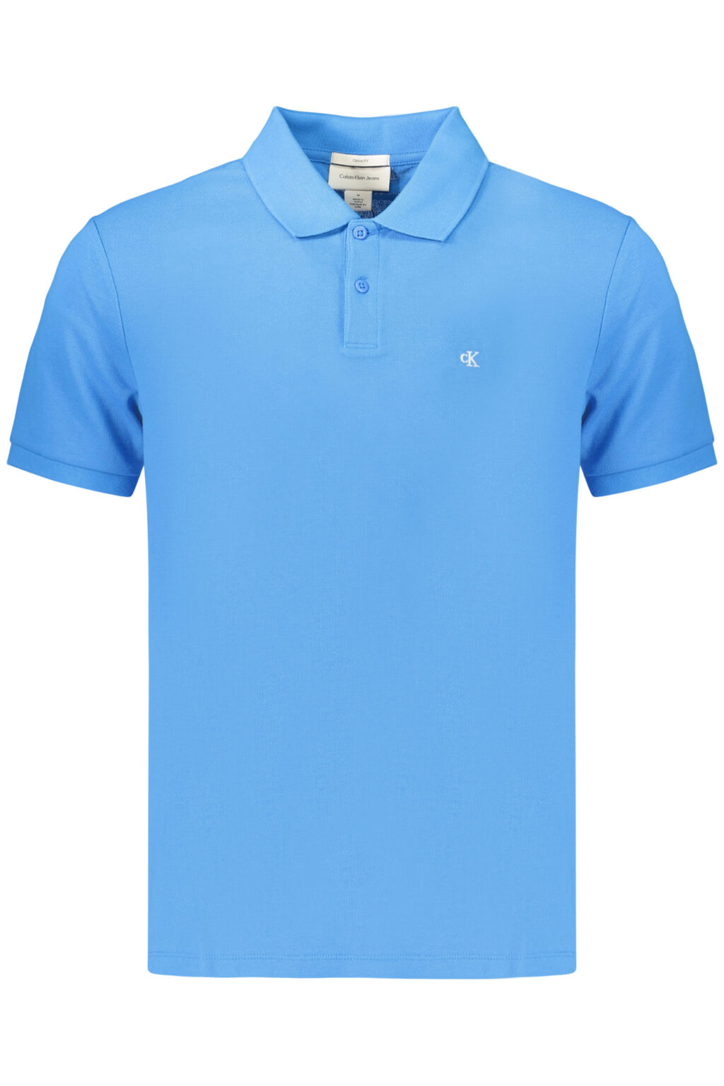 CALVIN KLEIN mėlyni vyriški polo marškinėliai trumpomis rankovėmis