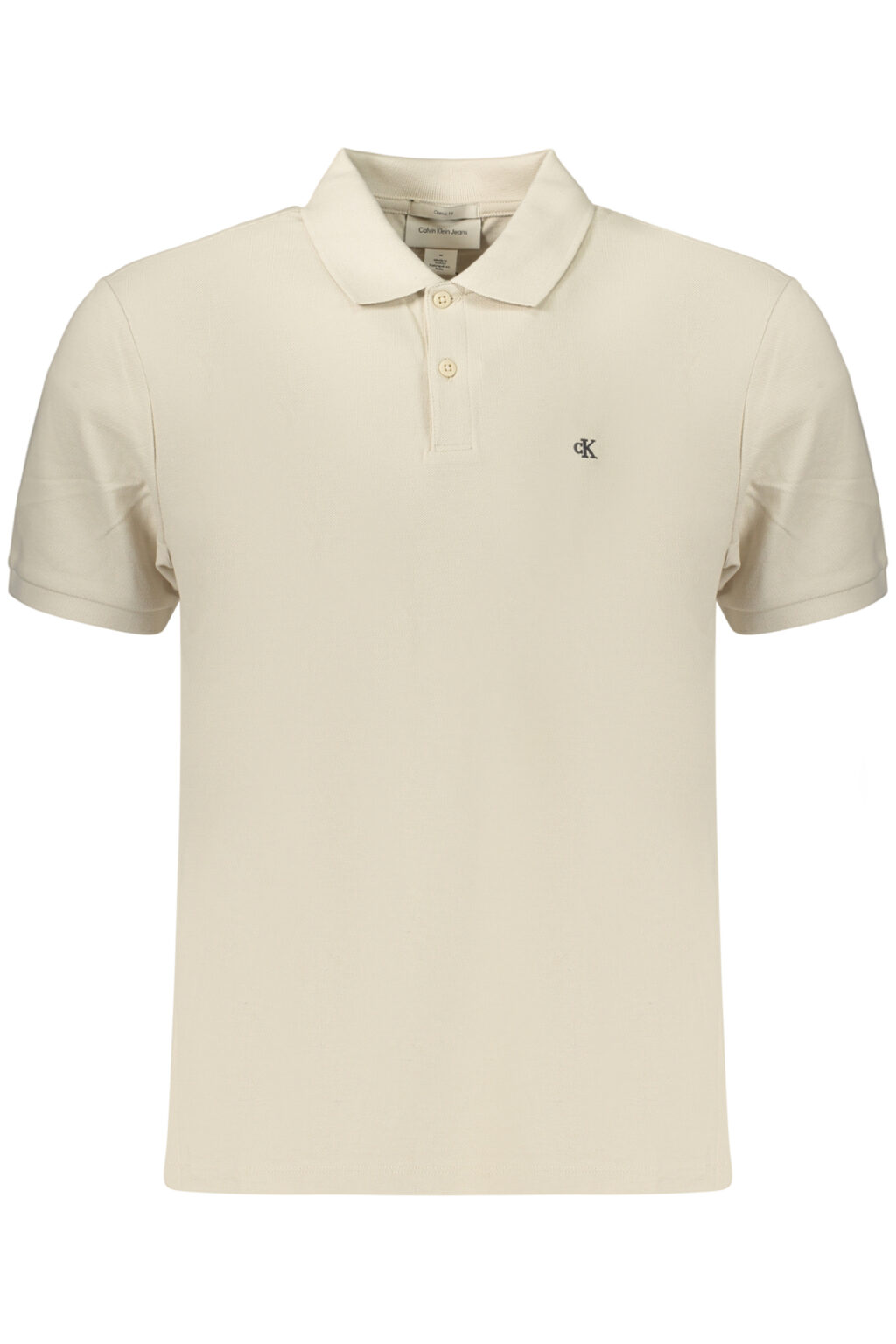 calvinkleinpolomanichecorteuomobeige_1 CALVIN KLEIN smėlio spalvos vyriški polo marškinėliai trumpomis rankovėmis