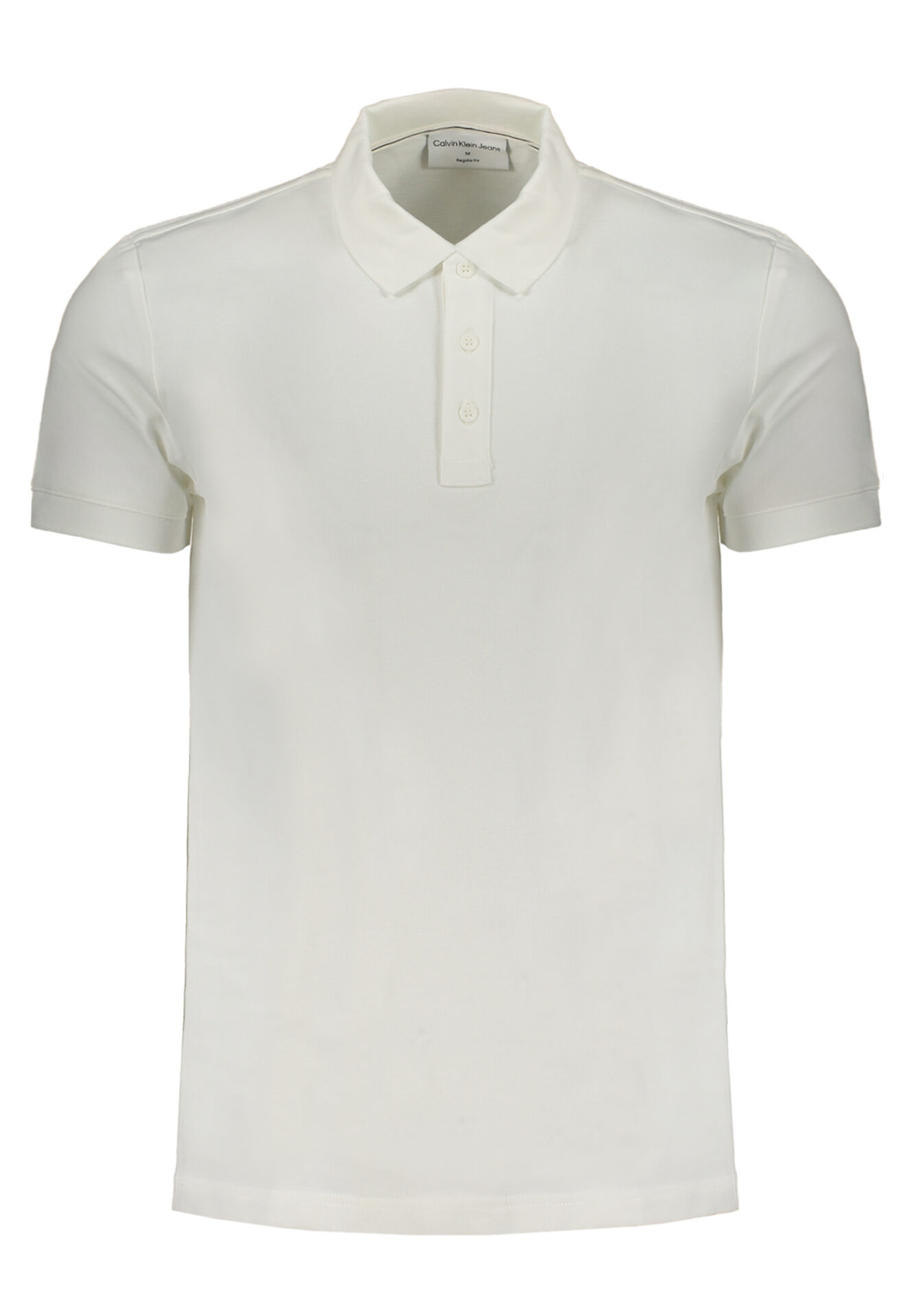 CALVIN KLEIN MEN'S WHITE SHORT SLEEVE POLO SHIRT