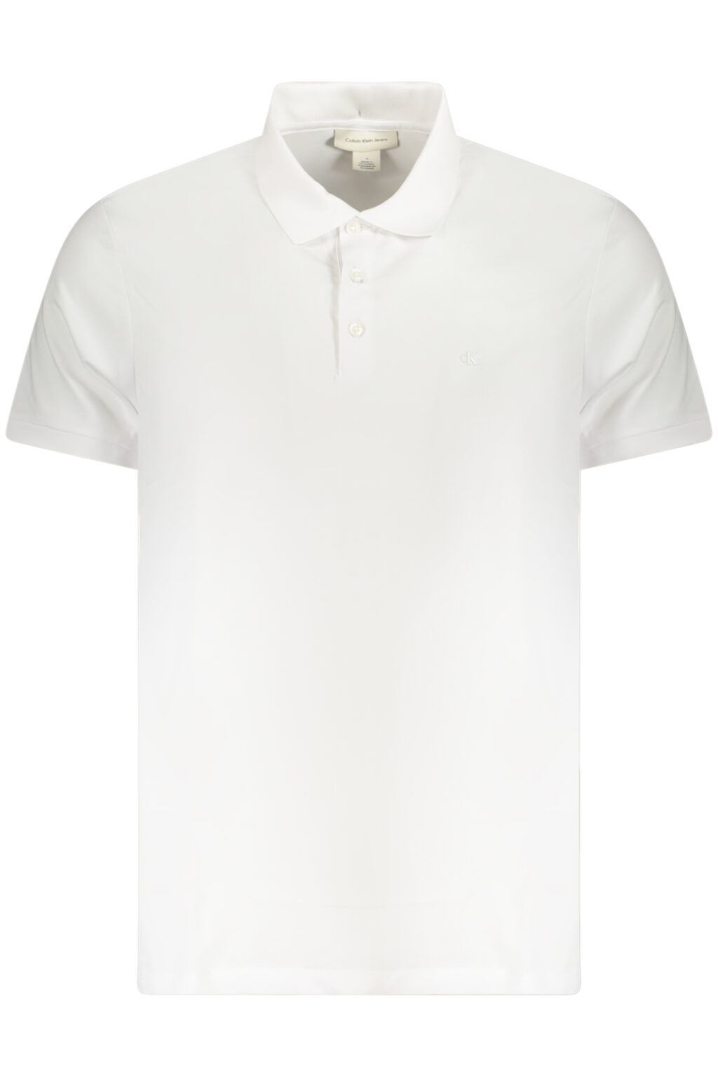 calvinkleinpolomanichecorteuomobianco_1 CALVIN KLEIN balti vyriški polo marškinėliai trumpomis rankovėmis