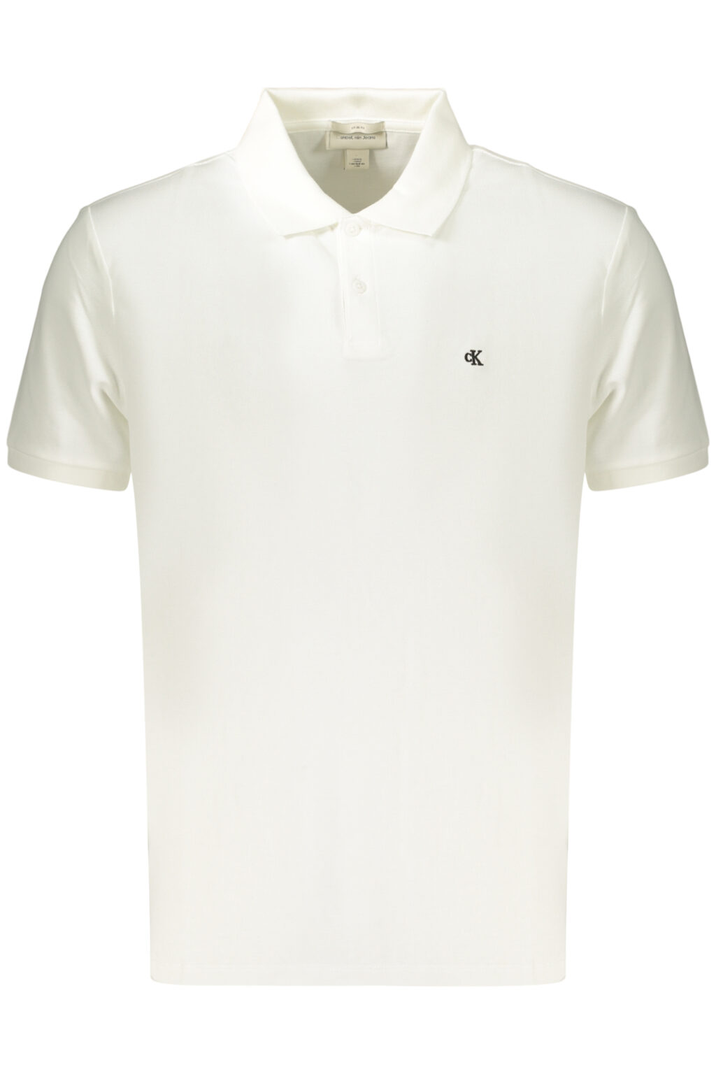 calvinkleinpolomanichecorteuomobianco_1 CALVIN KLEIN balti vyriški polo marškinėliai trumpomis rankovėmis