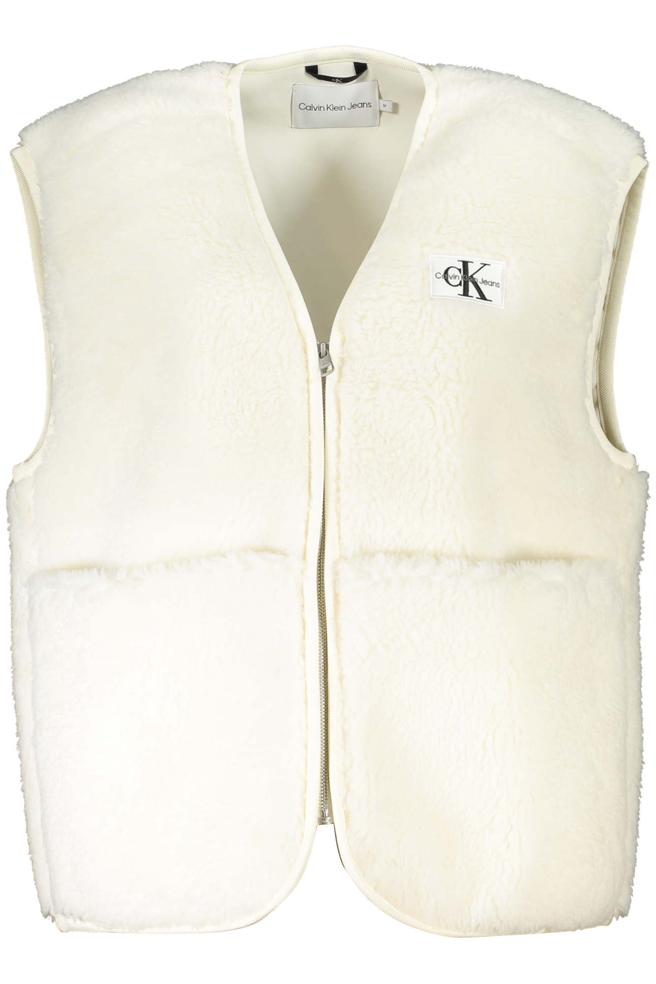 CALVIN KLEIN balta moteriška palaidinė be rankovių CALVIN KLEIN balta moteriška palaidinė be rankovių