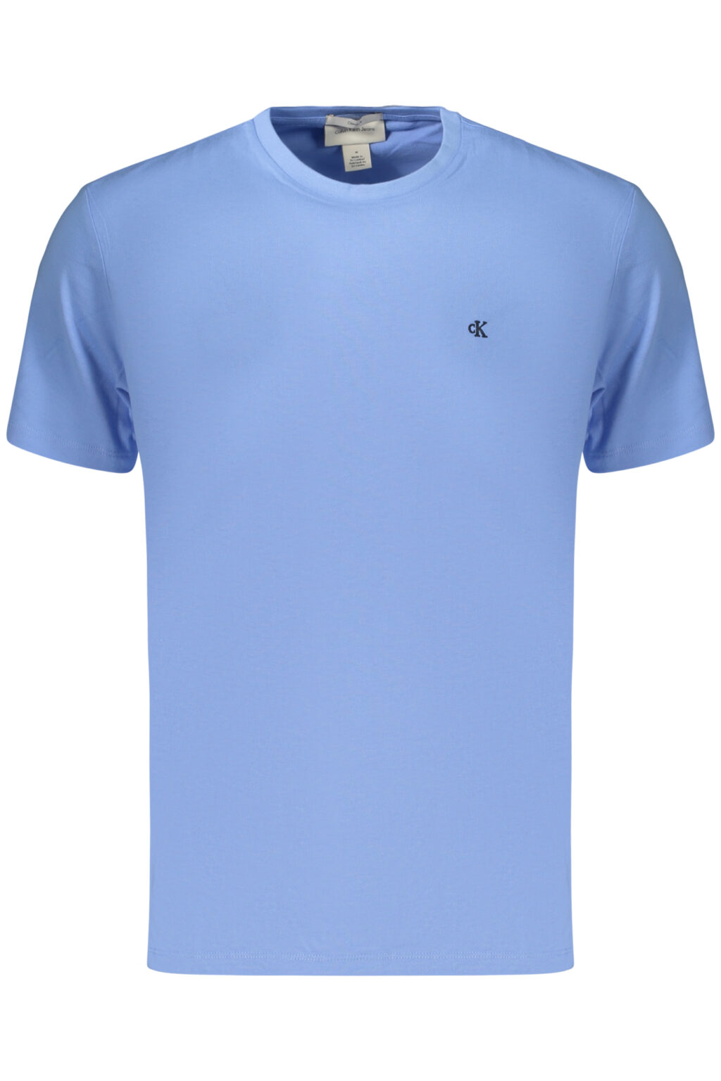 calvinkleint-shirtmanichecorteuomoazzurro_1 CALVIN KLEIN mėlyni vyriški marškinėliai trumpomis rankovėmis