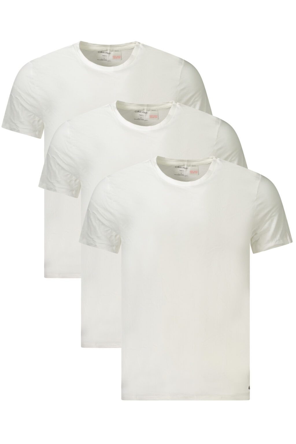 calvinkleint-shirtmanichecorteuomobianco_1 CALVIN KLEIN balti vyriški marškinėliai trumpomis rankovėmis
