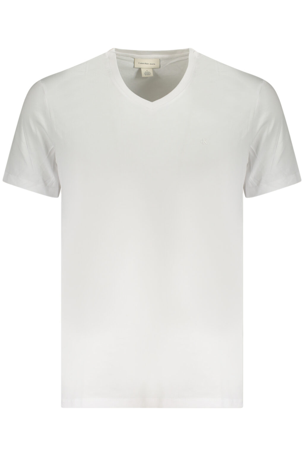 calvinkleint-shirtmanichecorteuomobianco_1 CALVIN KLEIN balti vyriški marškinėliai trumpomis rankovėmis