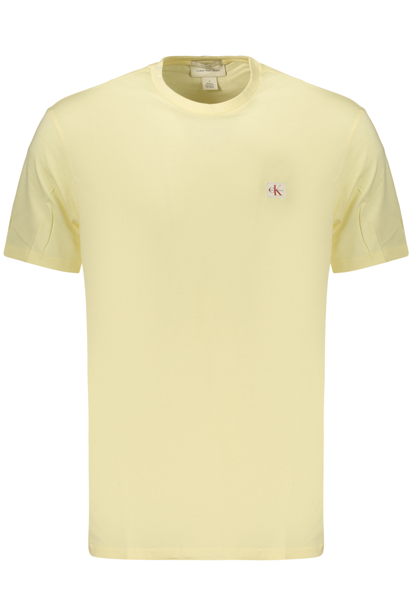 CALVIN KLEIN MEN'S SHORT-SLEEVED T-SHIRT YELLOW CALVIN KLEIN MEN'S SHORT-SLEEVED T-SHIRT YELLOW