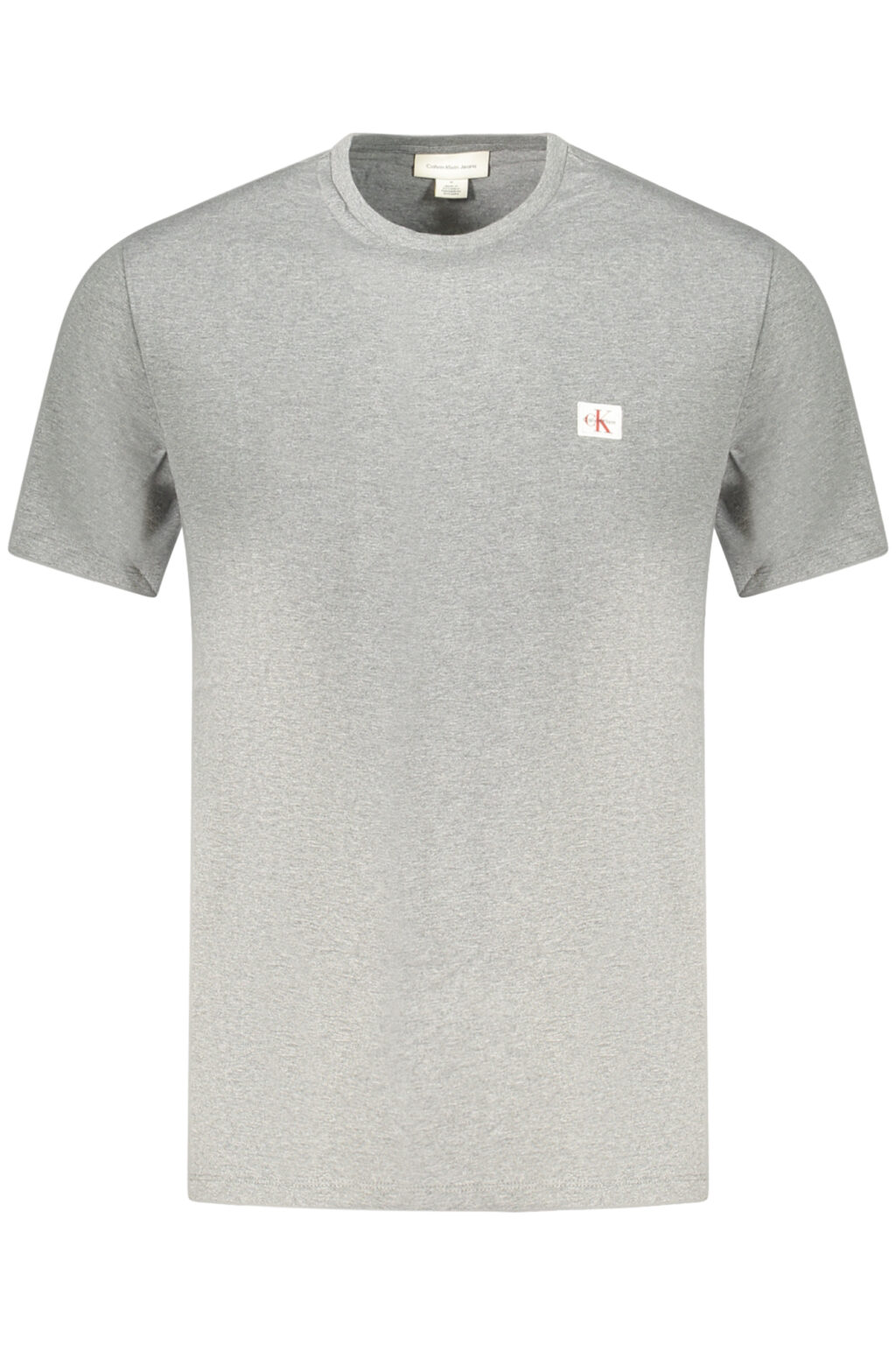 calvinkleint-shirtmanichecorteuomogrigio_1 CALVIN KLEIN vyriški pilki marškinėliai trumpomis rankovėmis