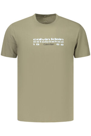 CALVIN KLEIN MEN'S SHORT-SLEEVED T-SHIRT GREEN
