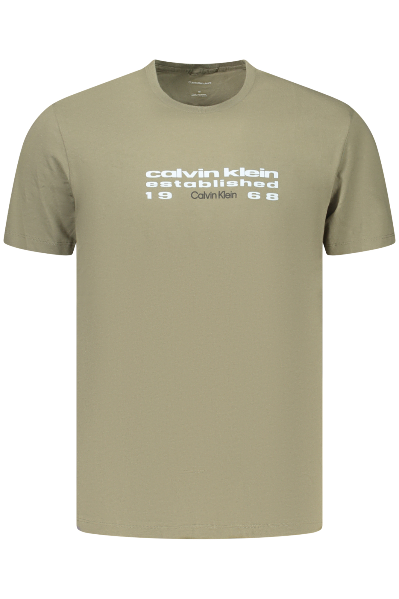 CALVIN KLEIN MEN'S SHORT-SLEEVED T-SHIRT GREEN CALVIN KLEIN MEN'S SHORT-SLEEVED T-SHIRT GREEN