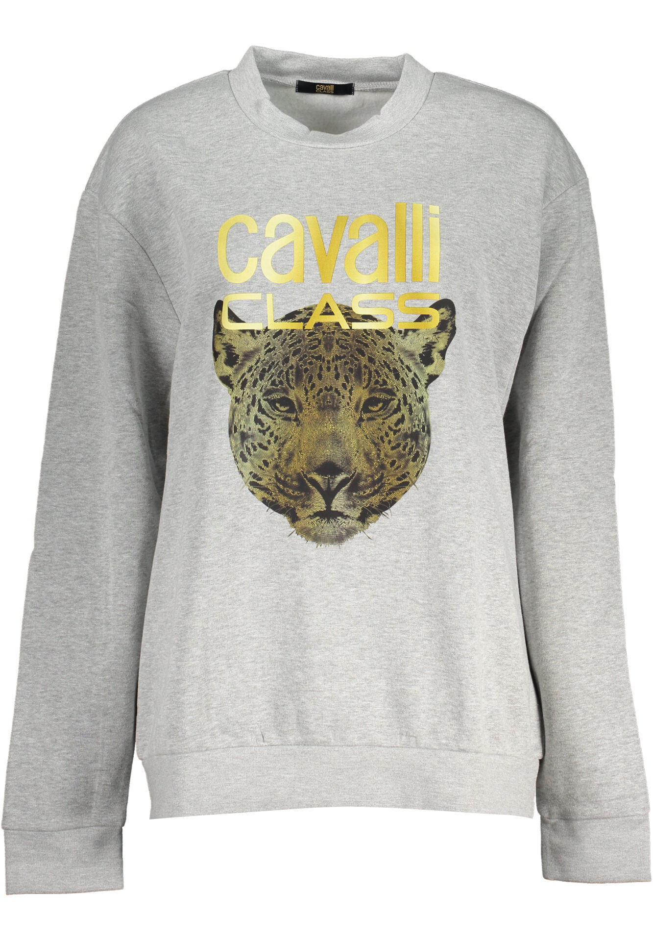 CAVALLI CLASS WOMEN'S GRAY ZIPLESS SWEATSHIRT