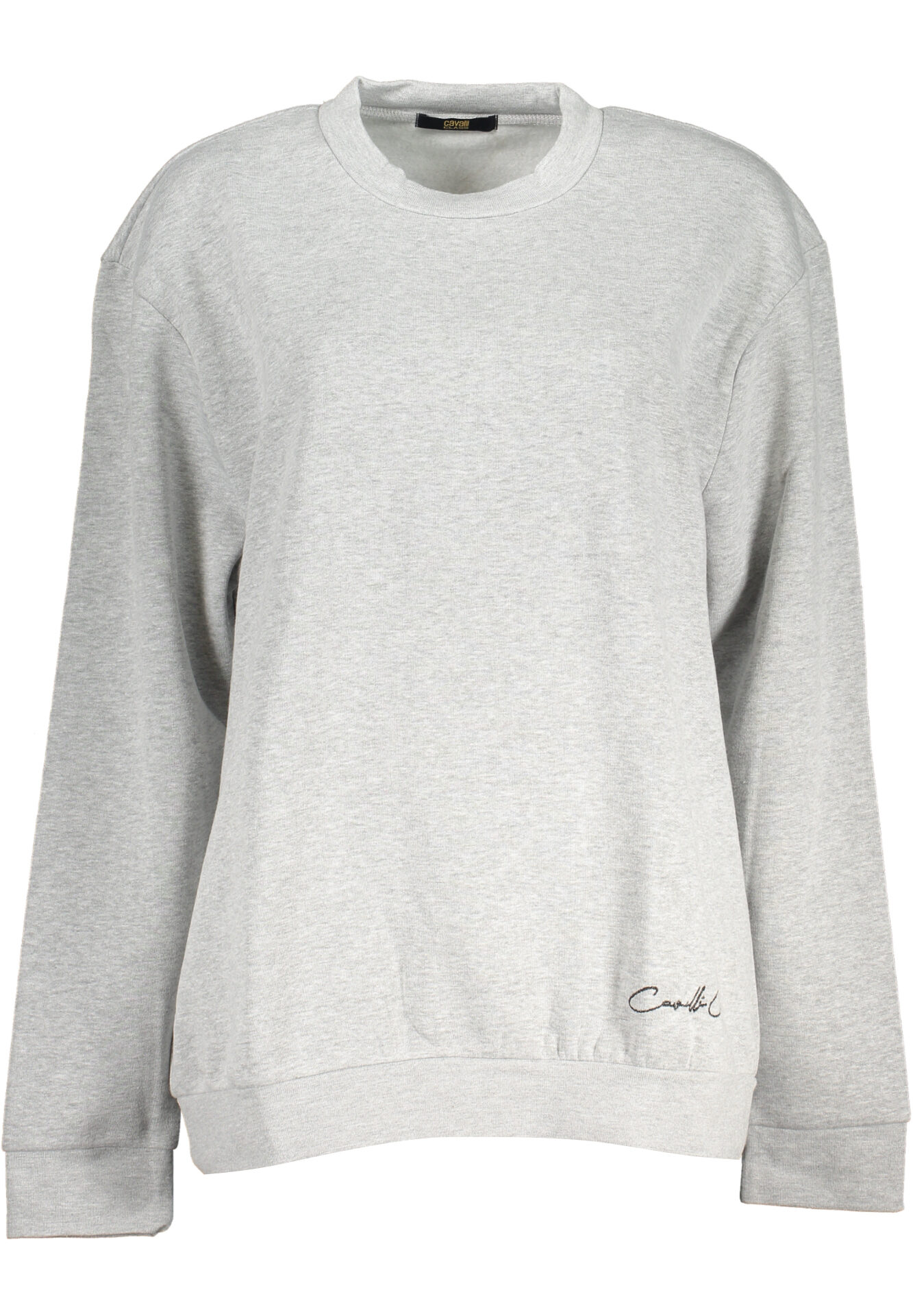 CAVALLI CLASS WOMEN'S GRAY ZIPLESS SWEATSHIRT