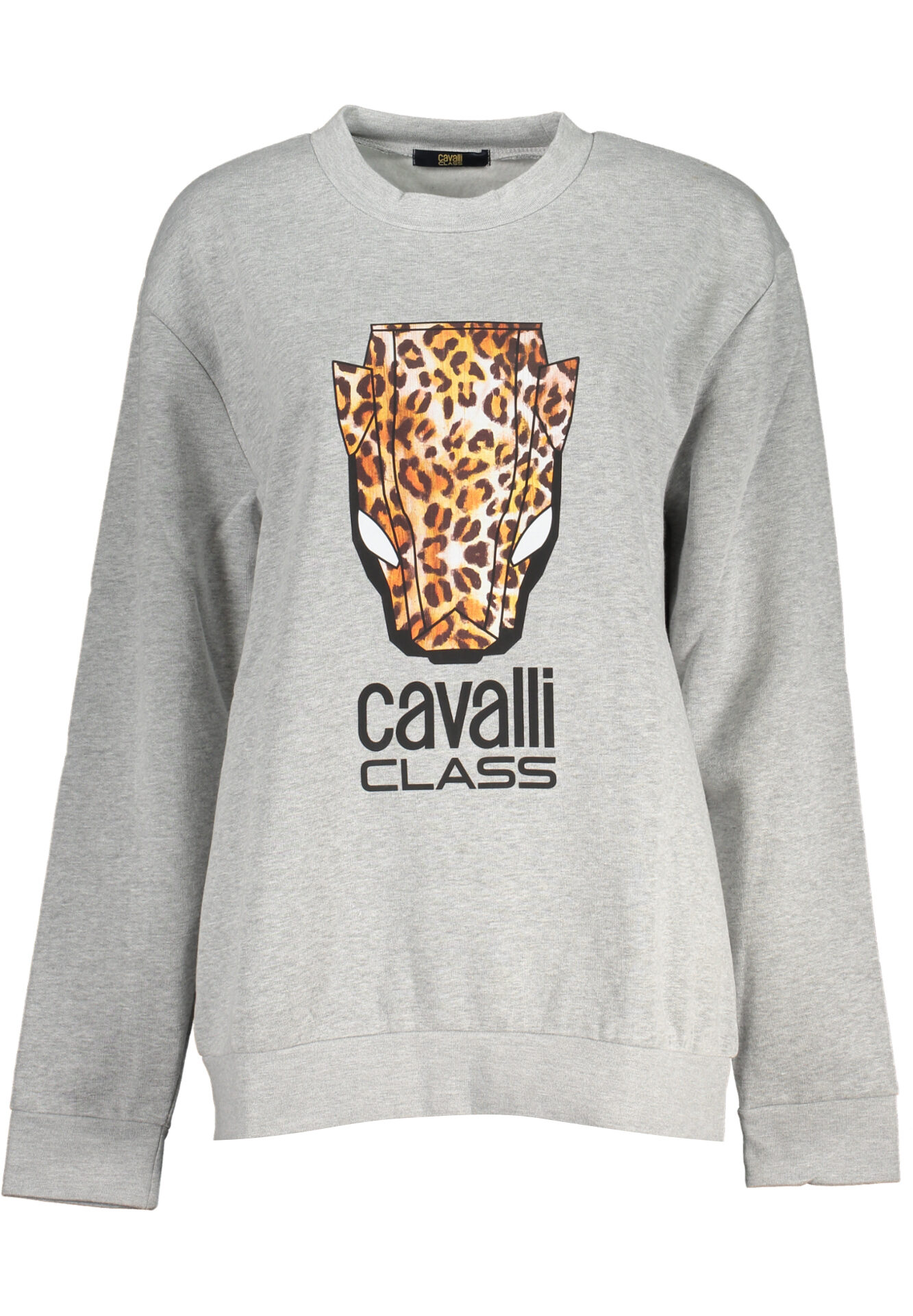 CAVALLI CLASS WOMEN'S GRAY ZIPLESS SWEATSHIRT