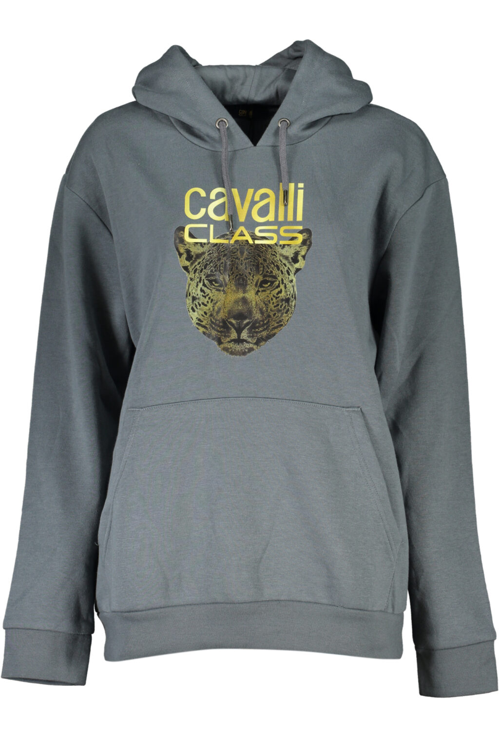 cavalliclassfelpasenzazipdonnagrigio_1 CAVALLI CLASS pilkas moteriškas džemperis be užtrauktuko
