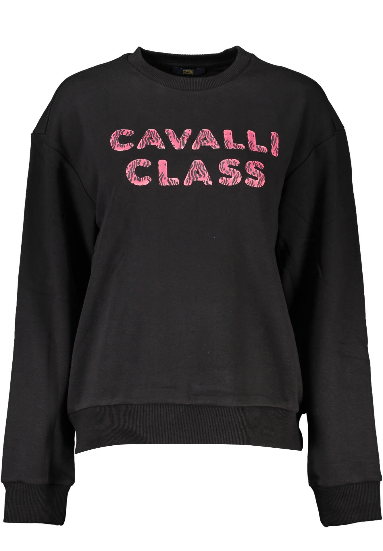 CAVALLI CLASS BLACK SWEATSHIRT WITHOUT ZIP
