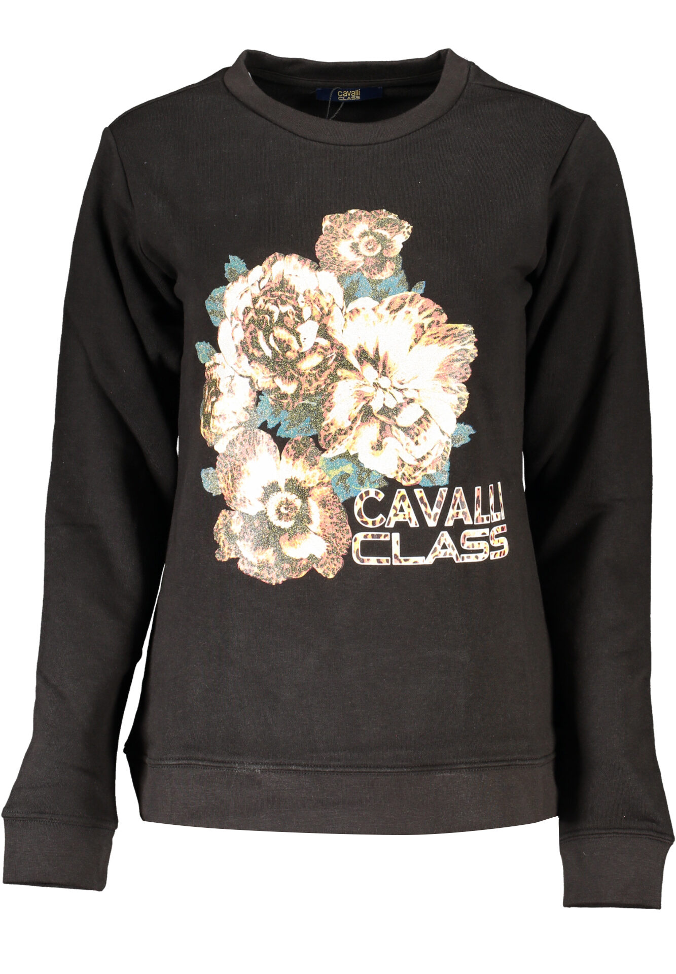 CAVALLI CLASS WOMEN'S ZIPLESS SWEATSHIRT BLACK