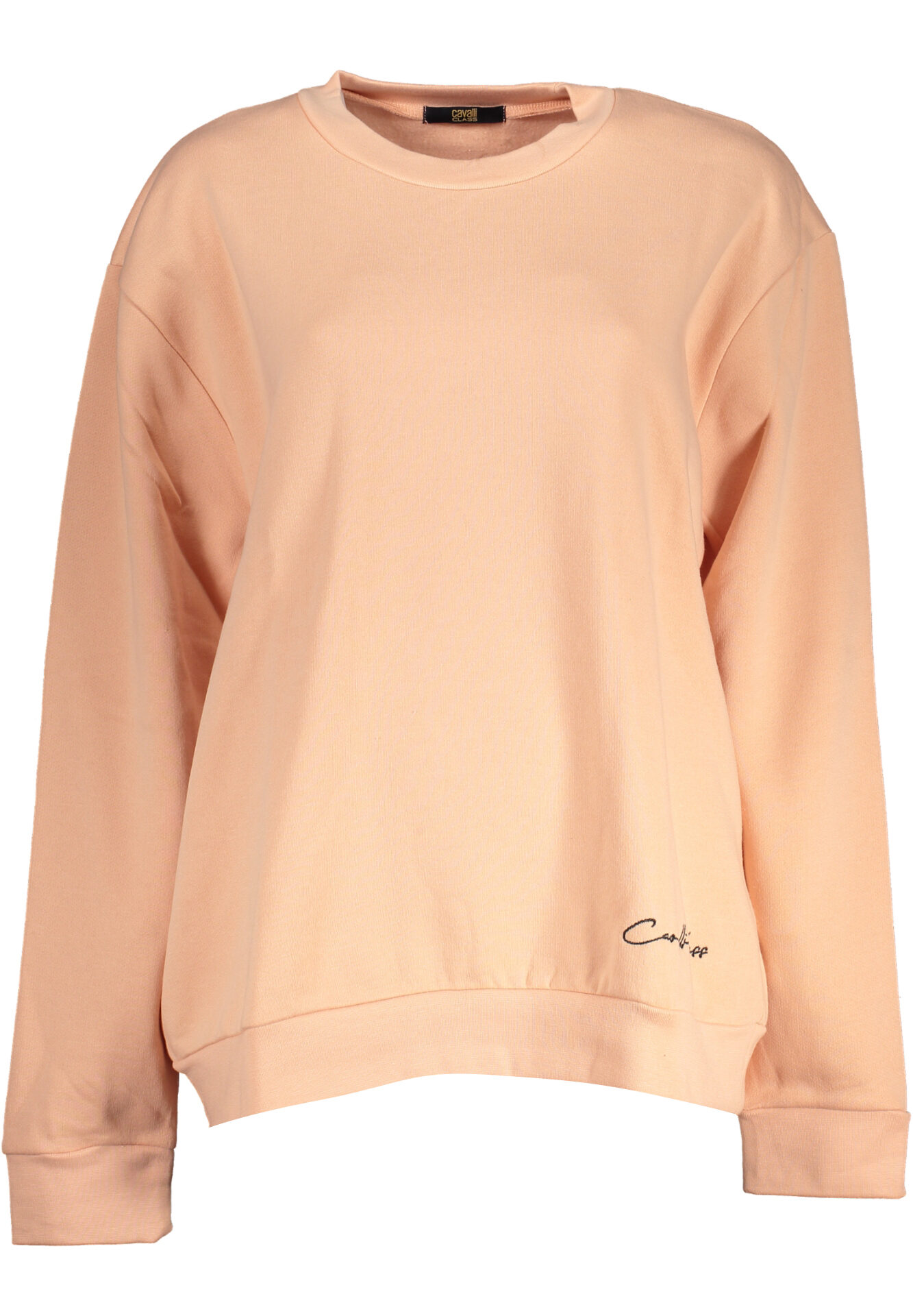 CAVALLI CLASS WOMEN'S PINK SWEATSHIRT WITHOUT ZIP