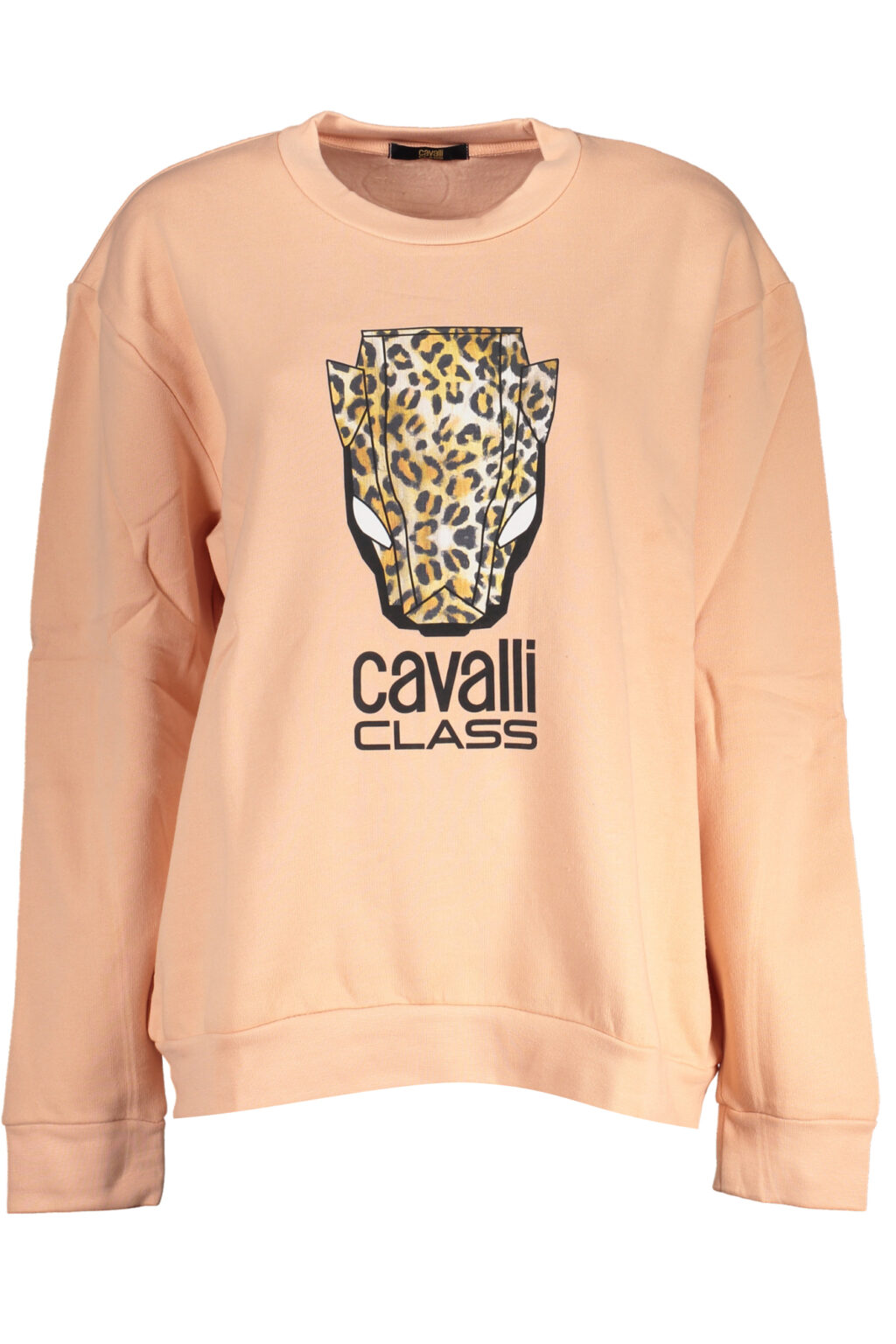 cavalliclassfelpasenzazipdonnarosa_1 CAVALLI CLASS rožinis moteriškas džemperis be užtrauktuko