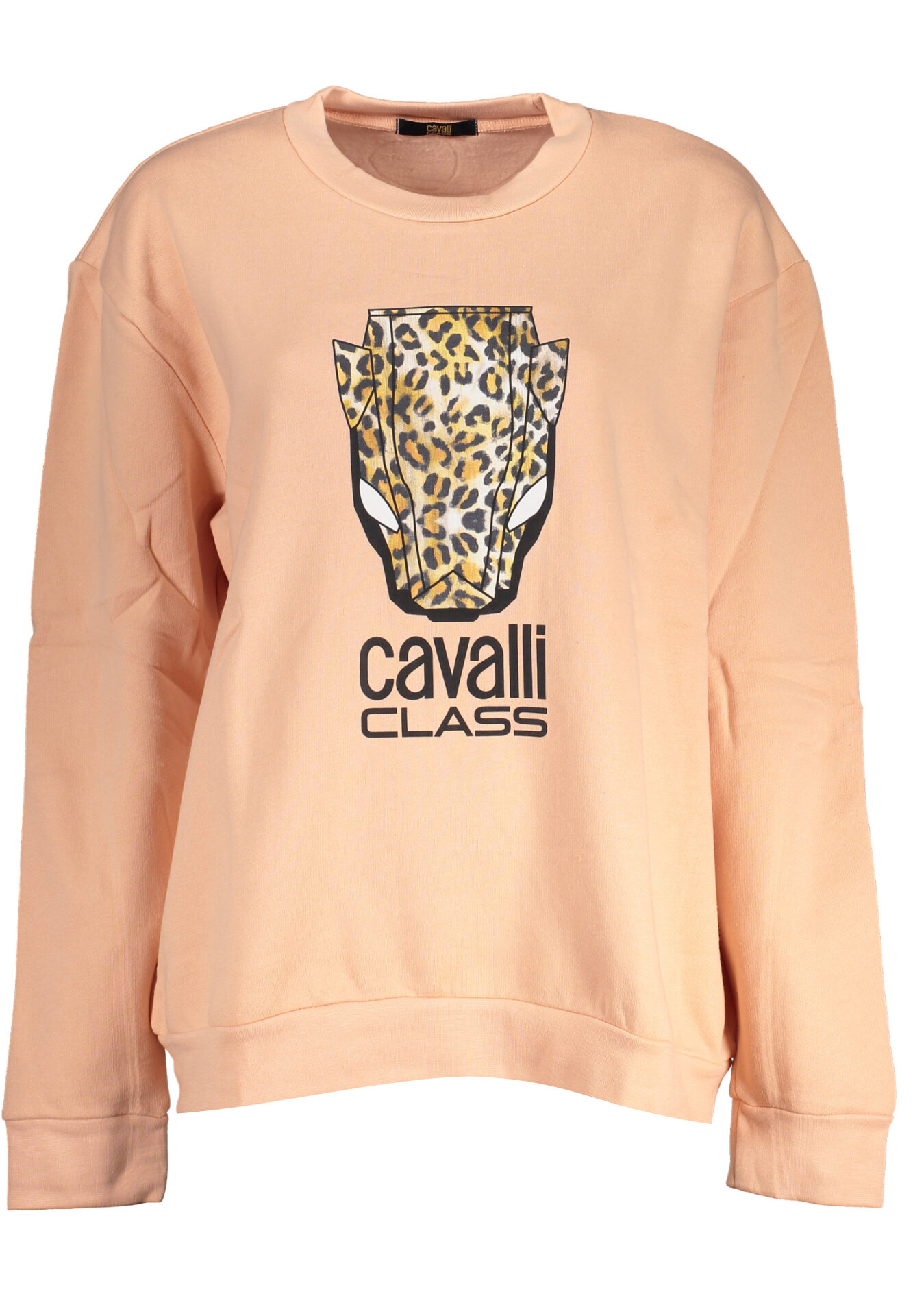 CAVALLI CLASS WOMEN'S PINK SWEATSHIRT WITHOUT ZIP