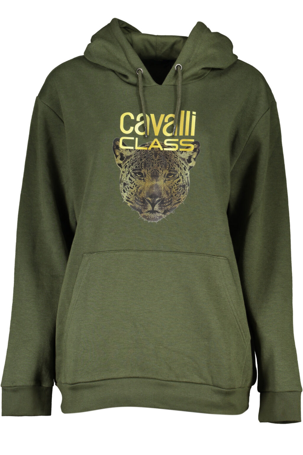 cavalliclassfelpasenzazipdonnaverde_1 CAVALLI CLASS žalias moteriškas džemperis be užtrauktuko