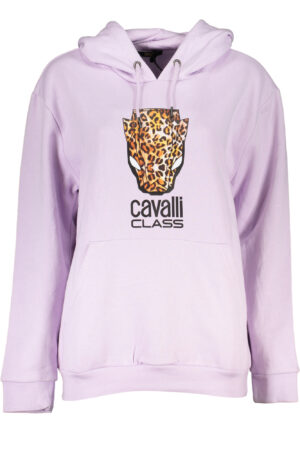 CAVALLI CLASS violetinis moteriškas džemperis be užtrauktuko