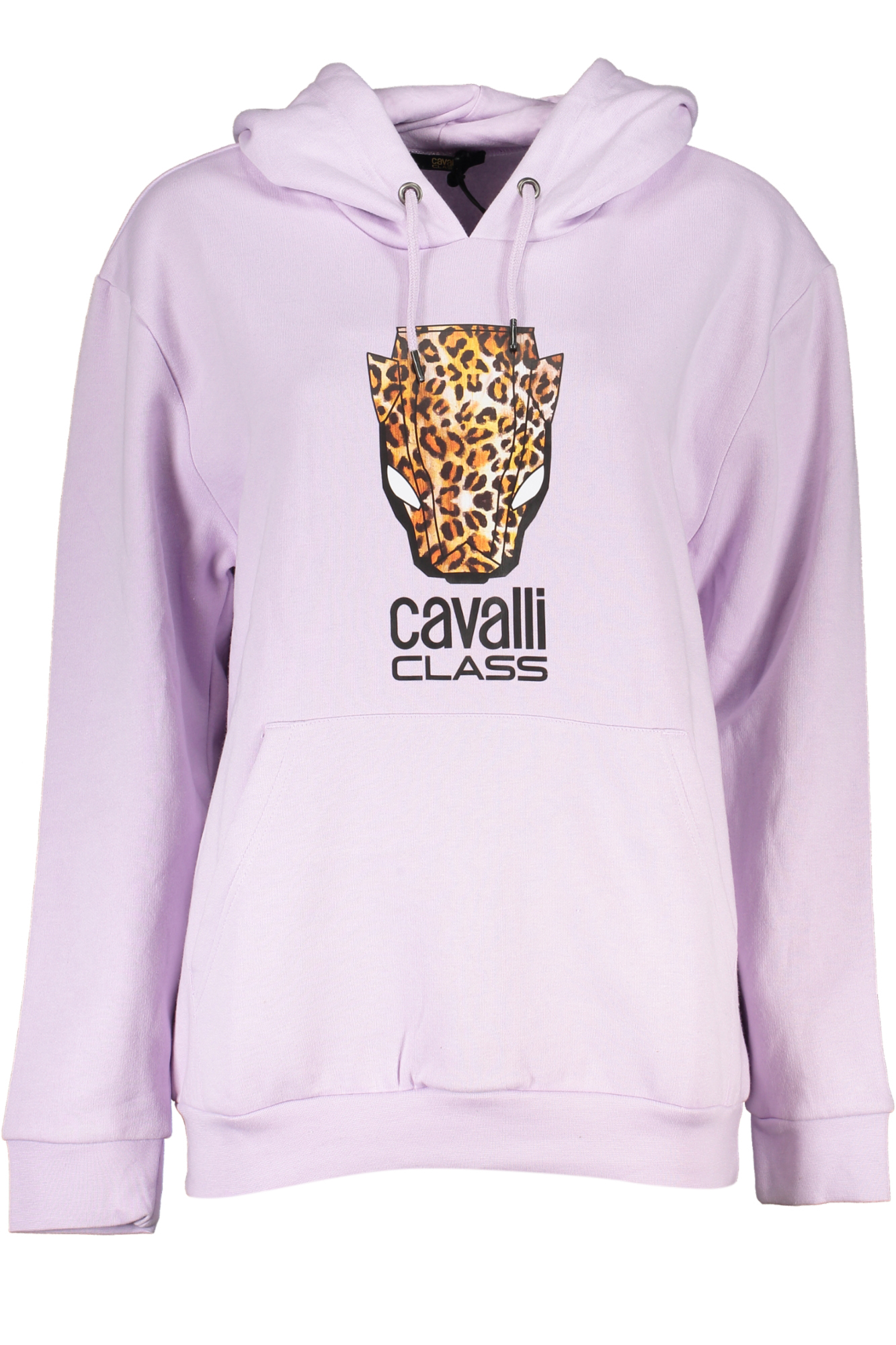 CAVALLI CLASS violetinis moteriškas džemperis be užtrauktuko CAVALLI CLASS violetinis moteriškas džemperis be užtrauktuko