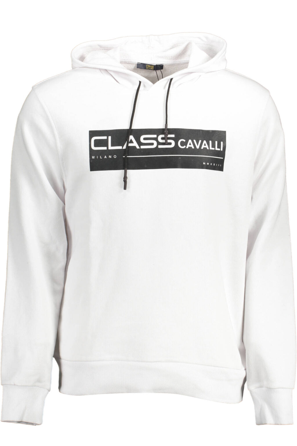 cavalliclassfelpasenzazipuomobianco_1 CAVALLI CLASS BALTAS VYRIŠKAS DŽEMPERIS BE UŽTRAUKTUKO