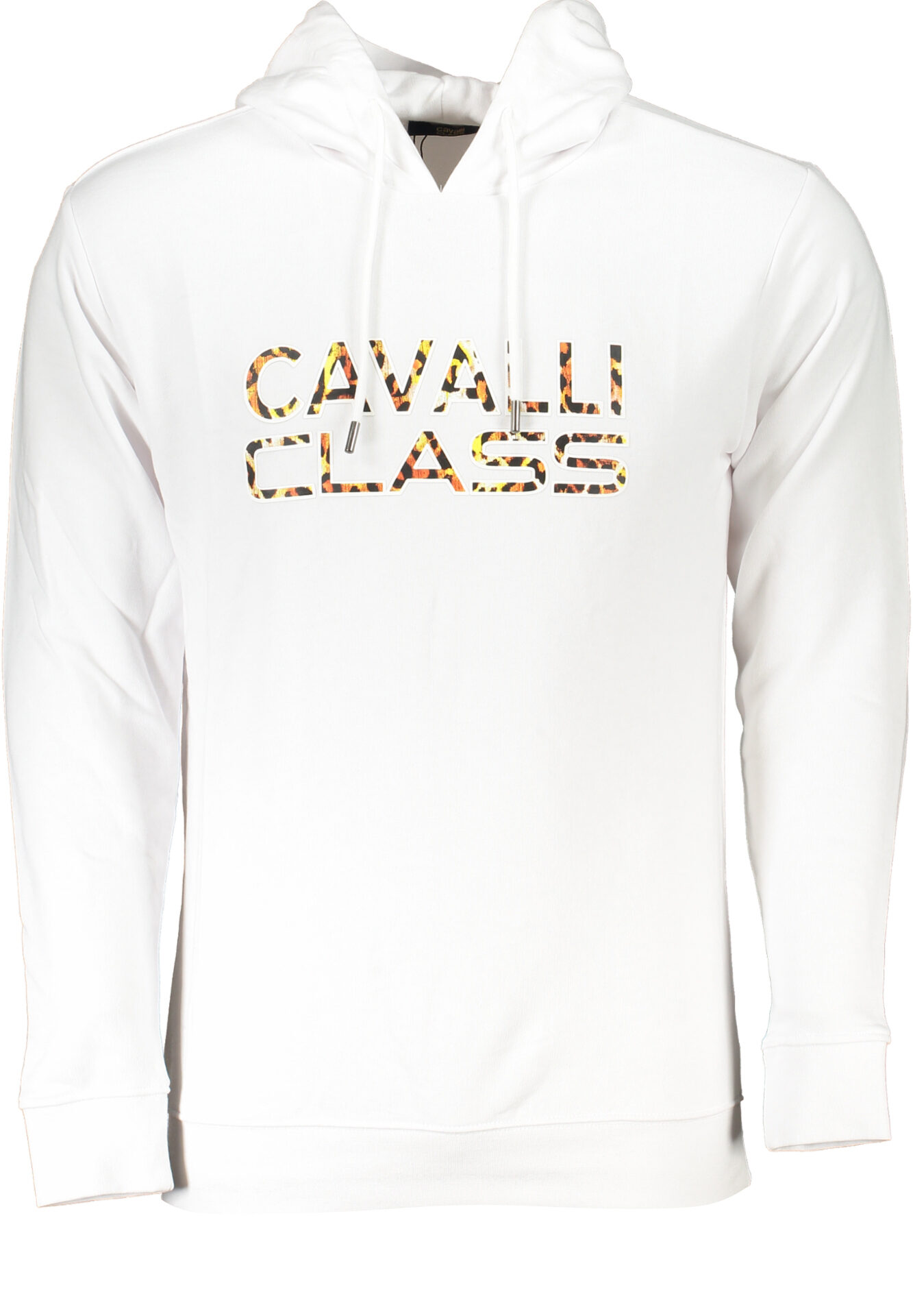 CAVALLI CLASS MEN'S WHITE ZIPLESS SWEATSHIRT