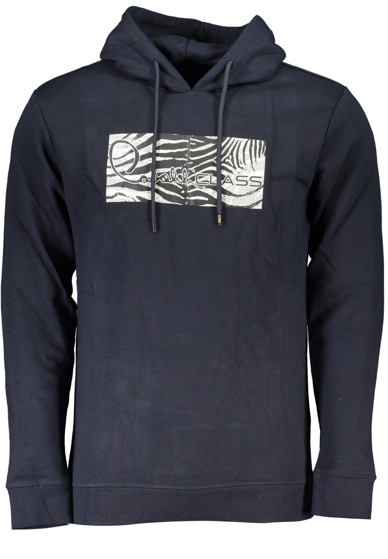 CAVALLI CLASS MEN'S BLUE ZIPLESS SWEATSHIRT