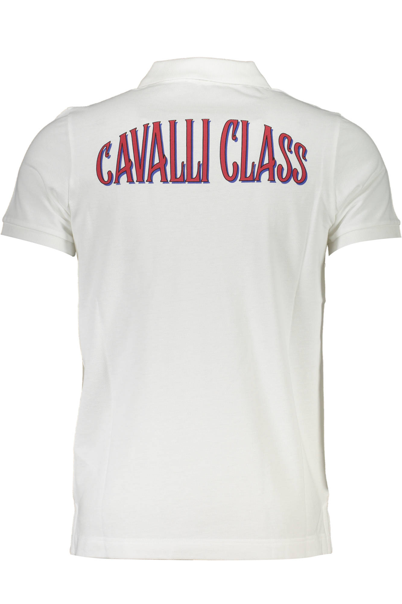 CAVALLI CLASS balti vyriški polo marškinėliai trumpomis rankovėmis CAVALLI CLASS balti vyriški polo marškinėliai trumpomis rankovėmis - Image 2
