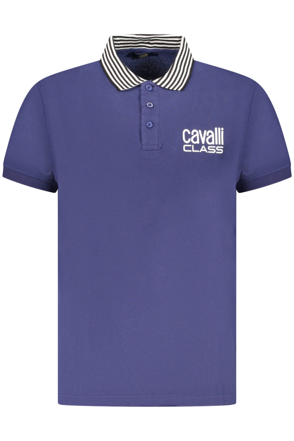 CAVALLI CLASS mėlyni vyriški polo marškinėliai trumpomis rankovėmis