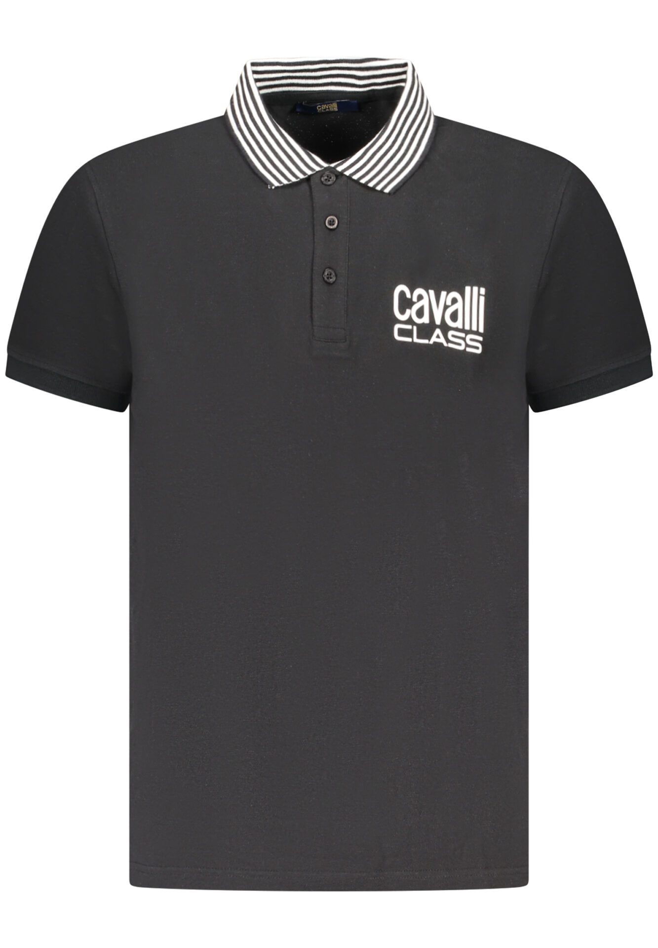 CAVALLI CLASS POLO SHORT SLEEVE MEN BLACK