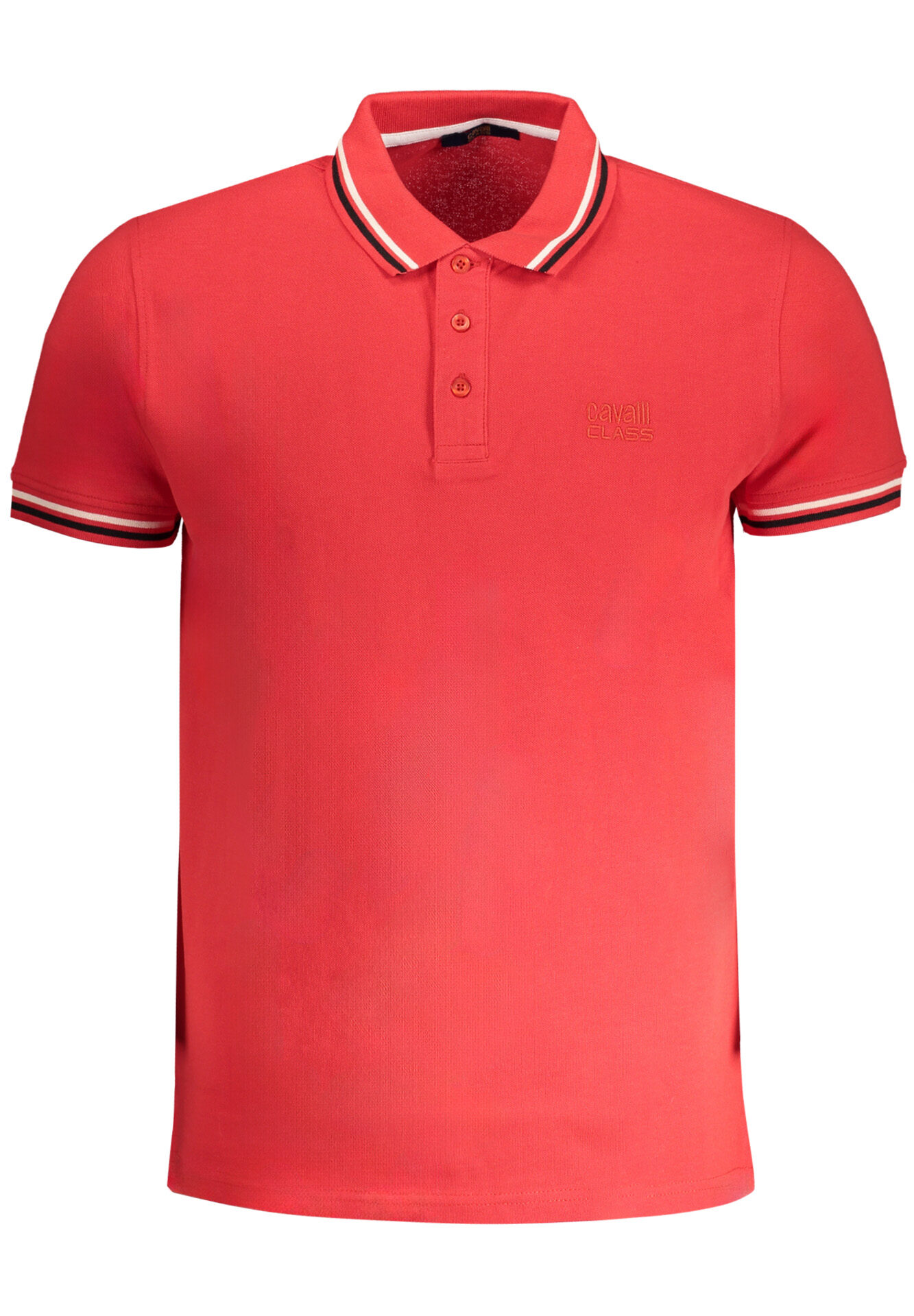 CAVALLI CLASS MEN'S SHORT SLEEVED POLO SHIRT RED