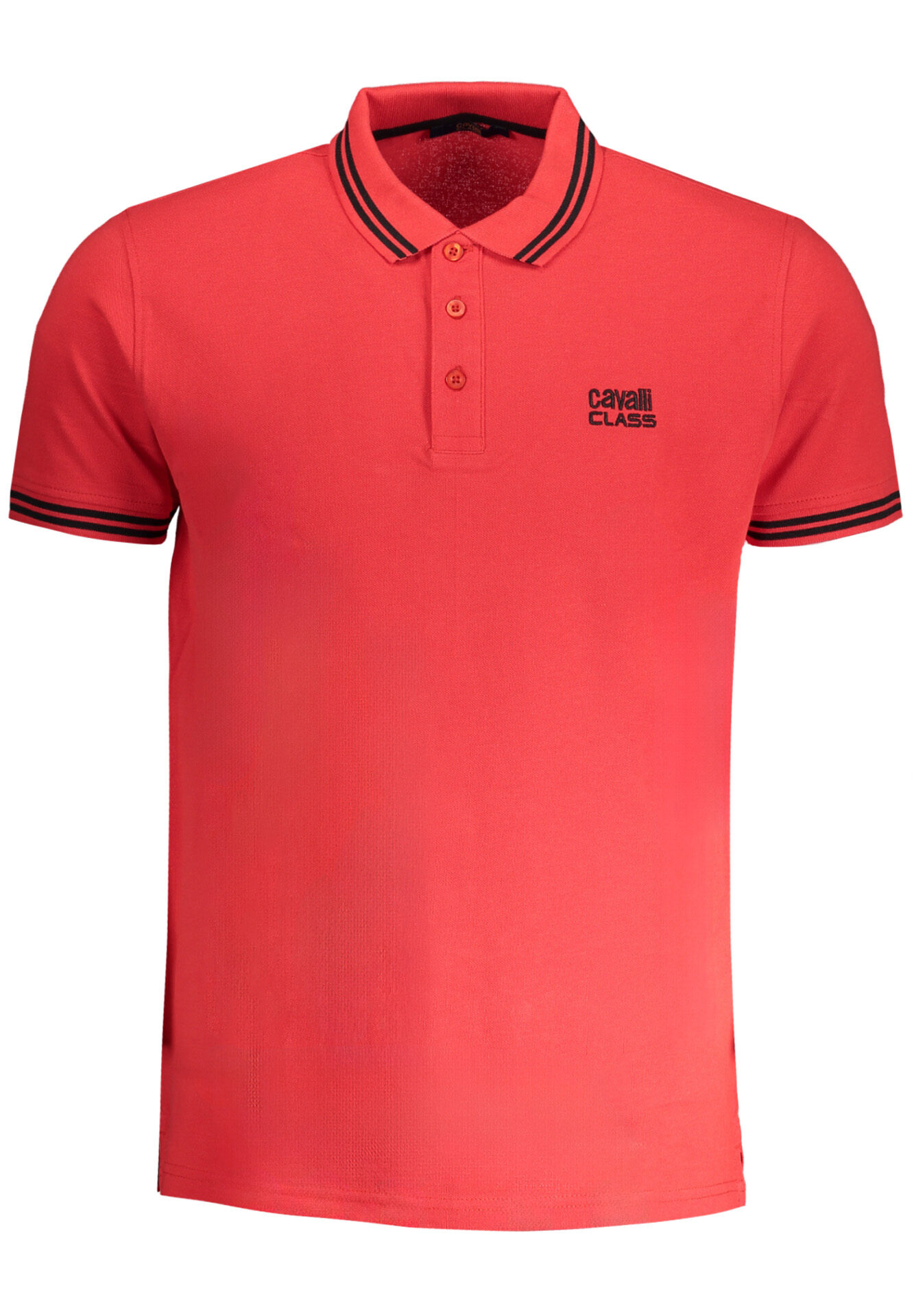 CAVALLI CLASS MEN'S SHORT SLEEVED POLO SHIRT RED