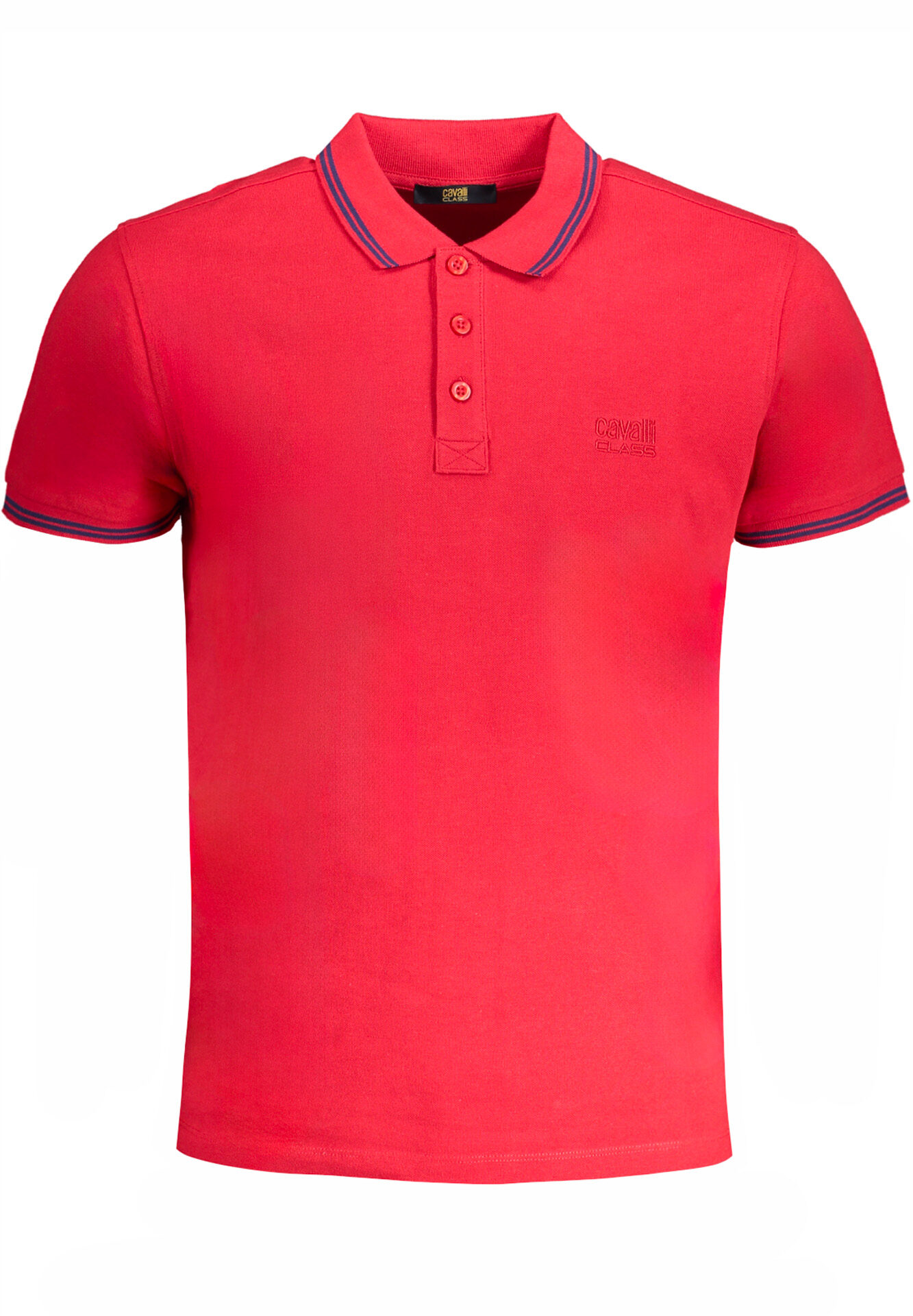 CAVALLI CLASS MEN'S SHORT SLEEVED POLO SHIRT RED