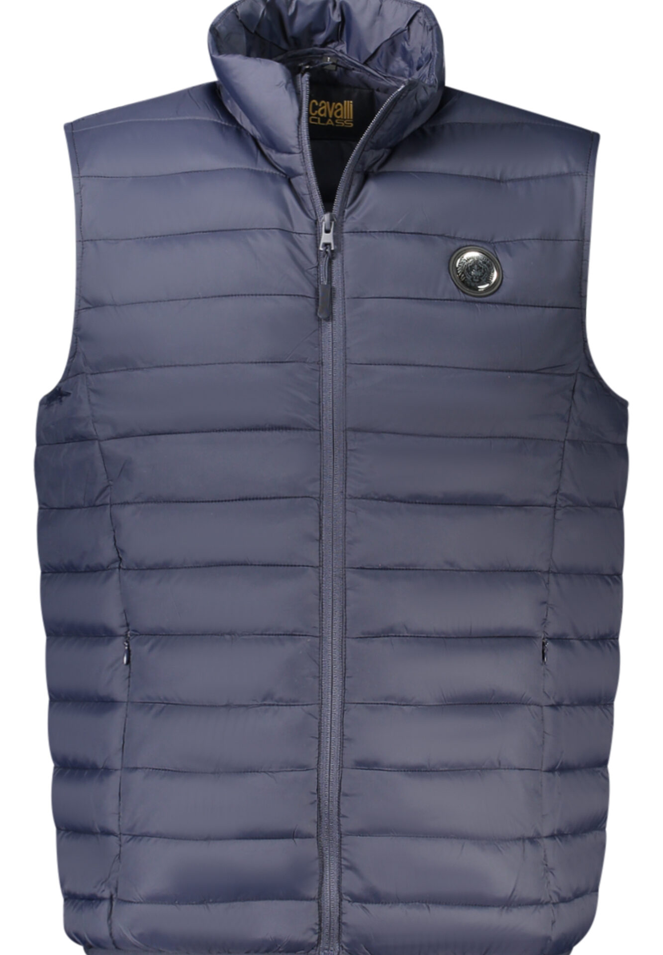 CAVALLI CLASS MEN'S BLUE SLEEVELESS JACKET