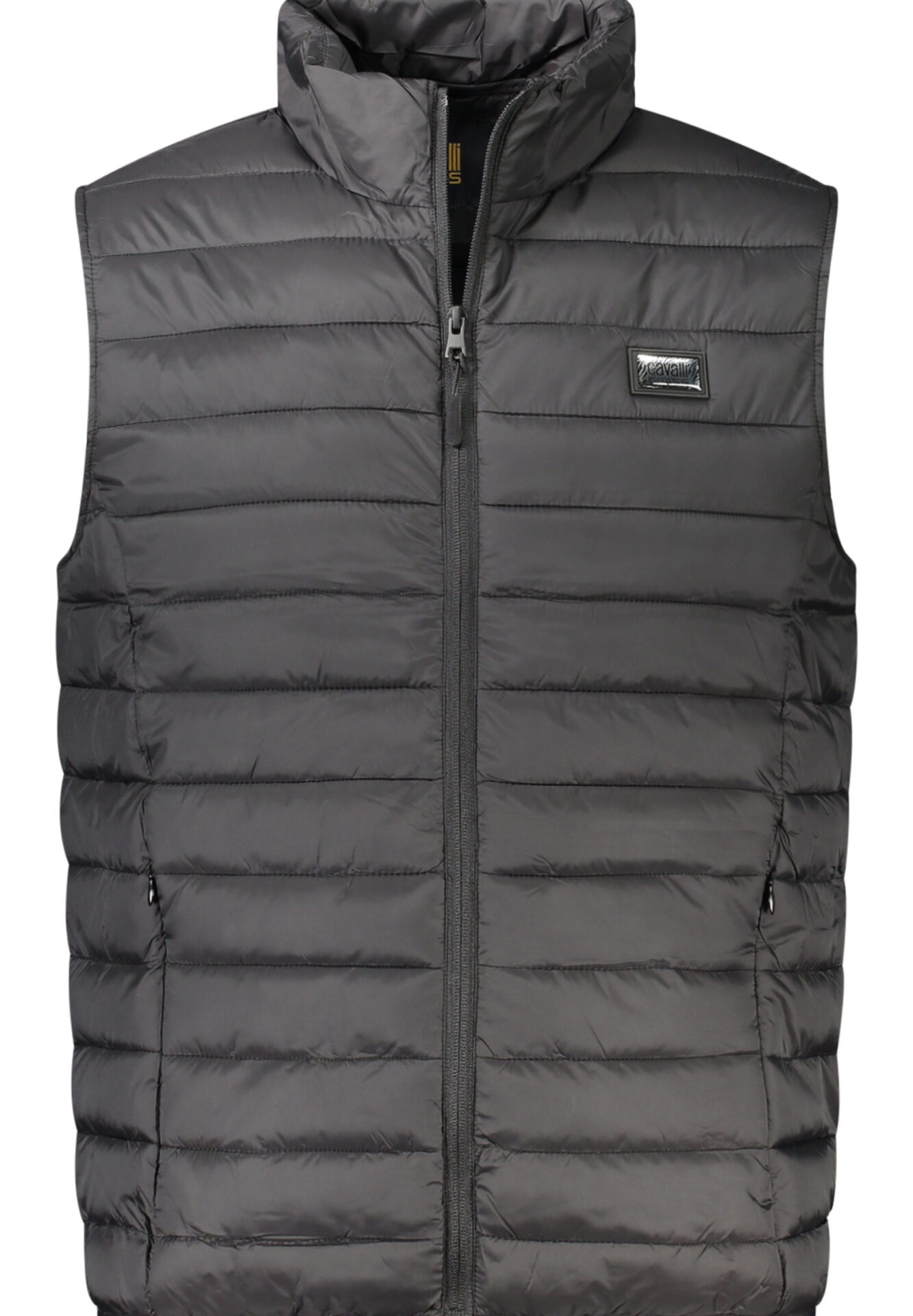 CAVALLI CLASS MEN'S BLACK SLEEVELESS JACKET