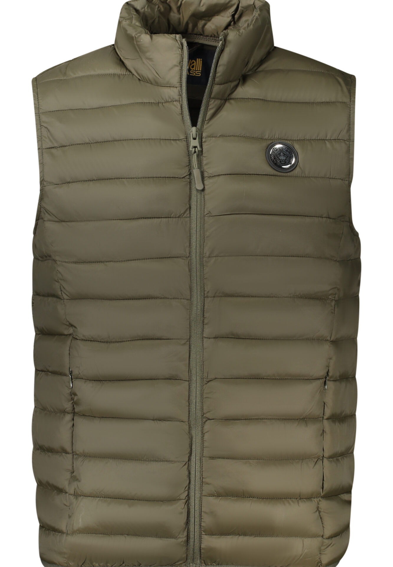 CAVALLI CLASS MEN'S GREEN SLEEVELESS JACKET