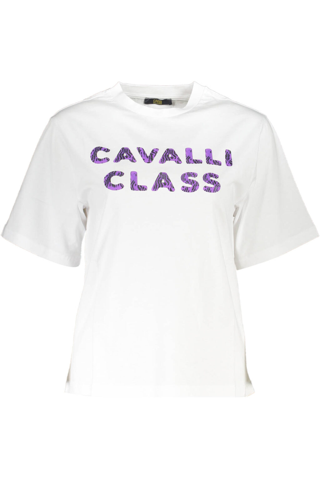 cavalliclasst-shirtmanichecortedonnabianco_1 CAVALLI CLASS moteriški marškinėliai trumpomis rankovėmis, balti
