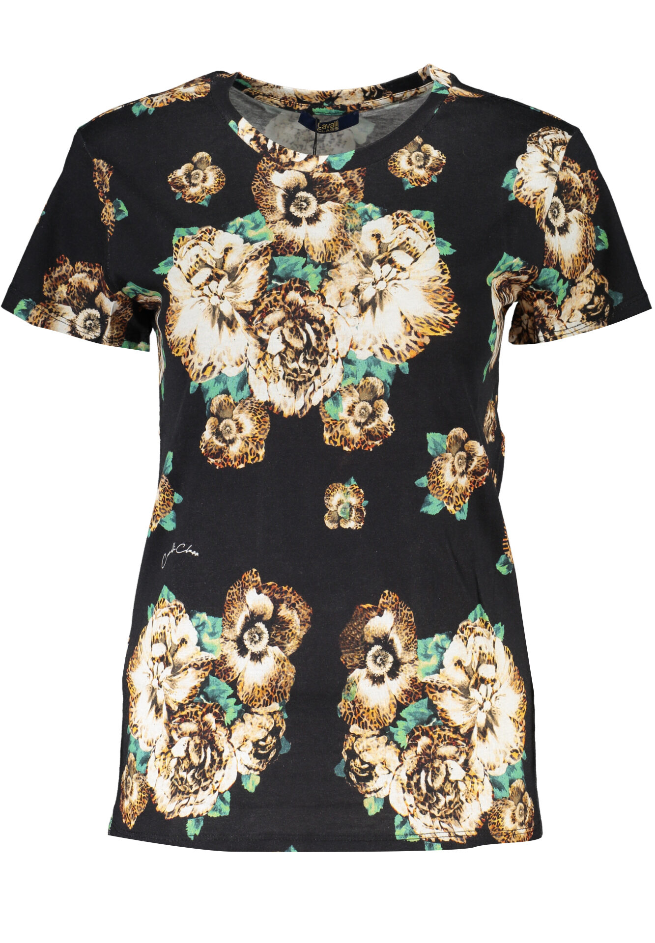 CAVALLI CLASS WOMEN'S SHORT SLEEVE T-SHIRT BLACK