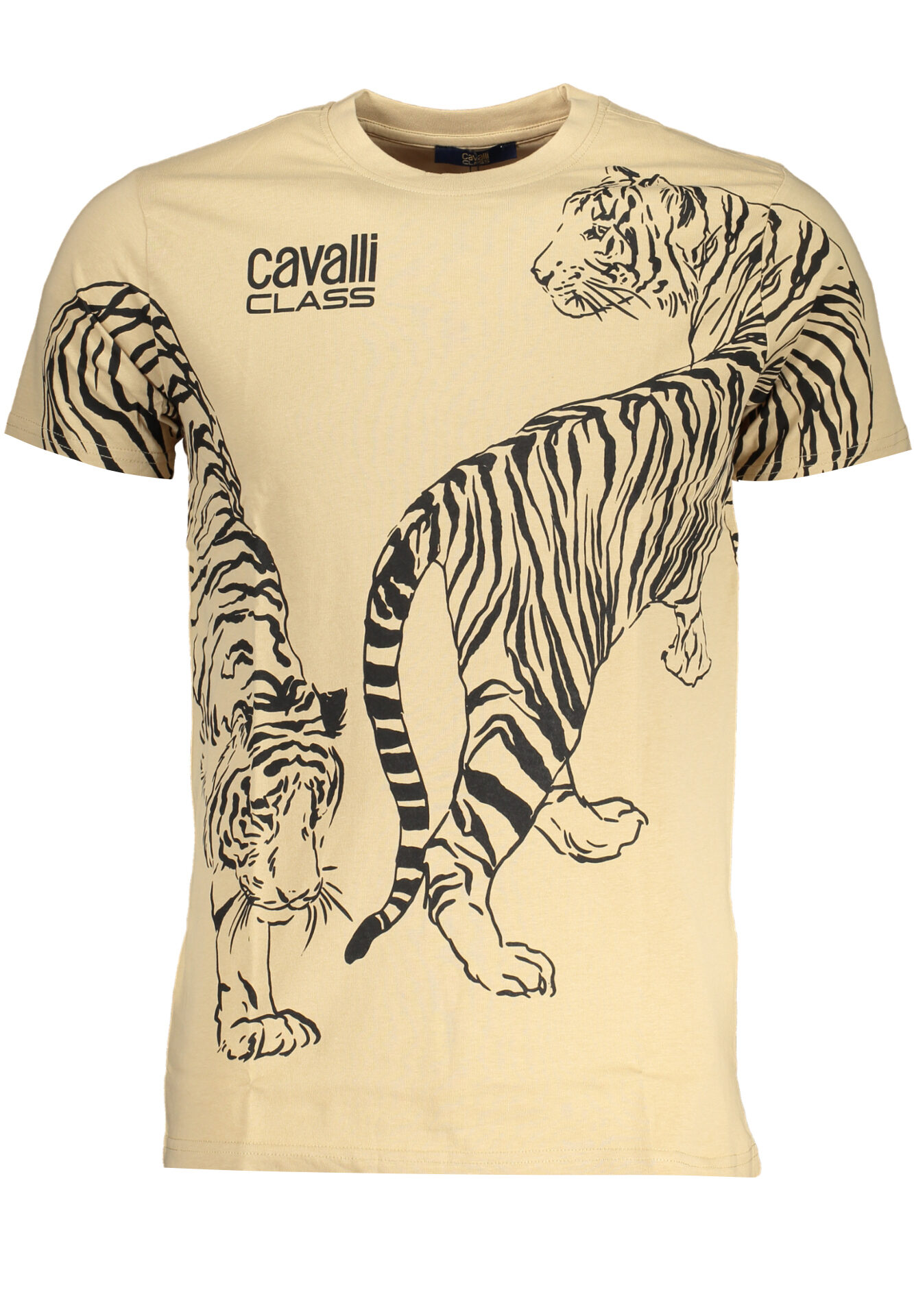 CAVALLI CLASS MEN'S SHORT SLEEVED T-SHIRT BEIGE