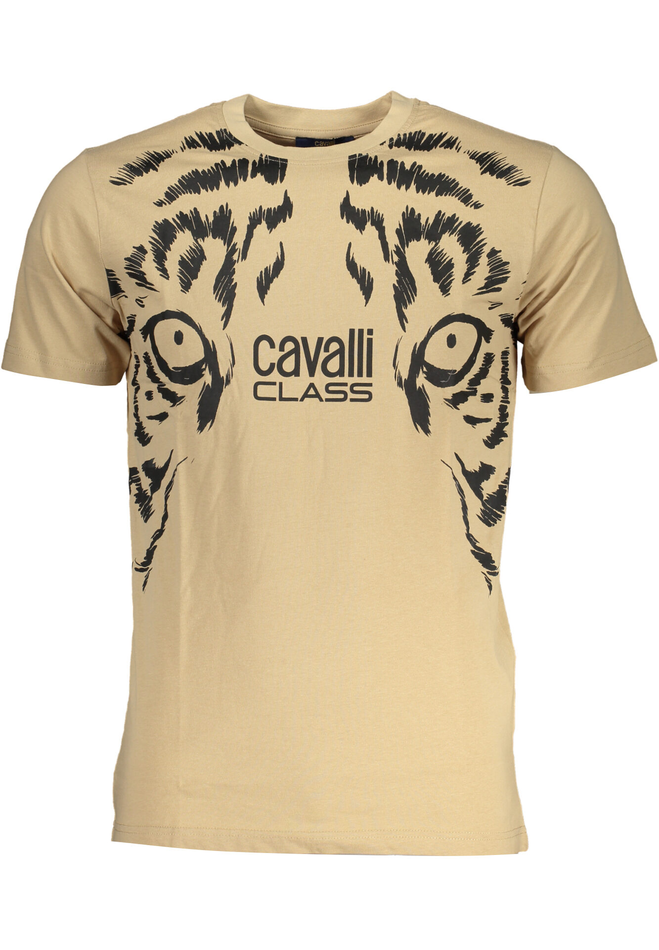 CAVALLI CLASS MEN'S SHORT SLEEVED T-SHIRT BEIGE