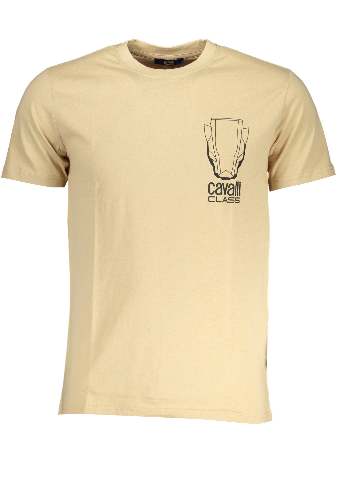 CAVALLI CLASS MEN'S SHORT SLEEVED T-SHIRT BEIGE