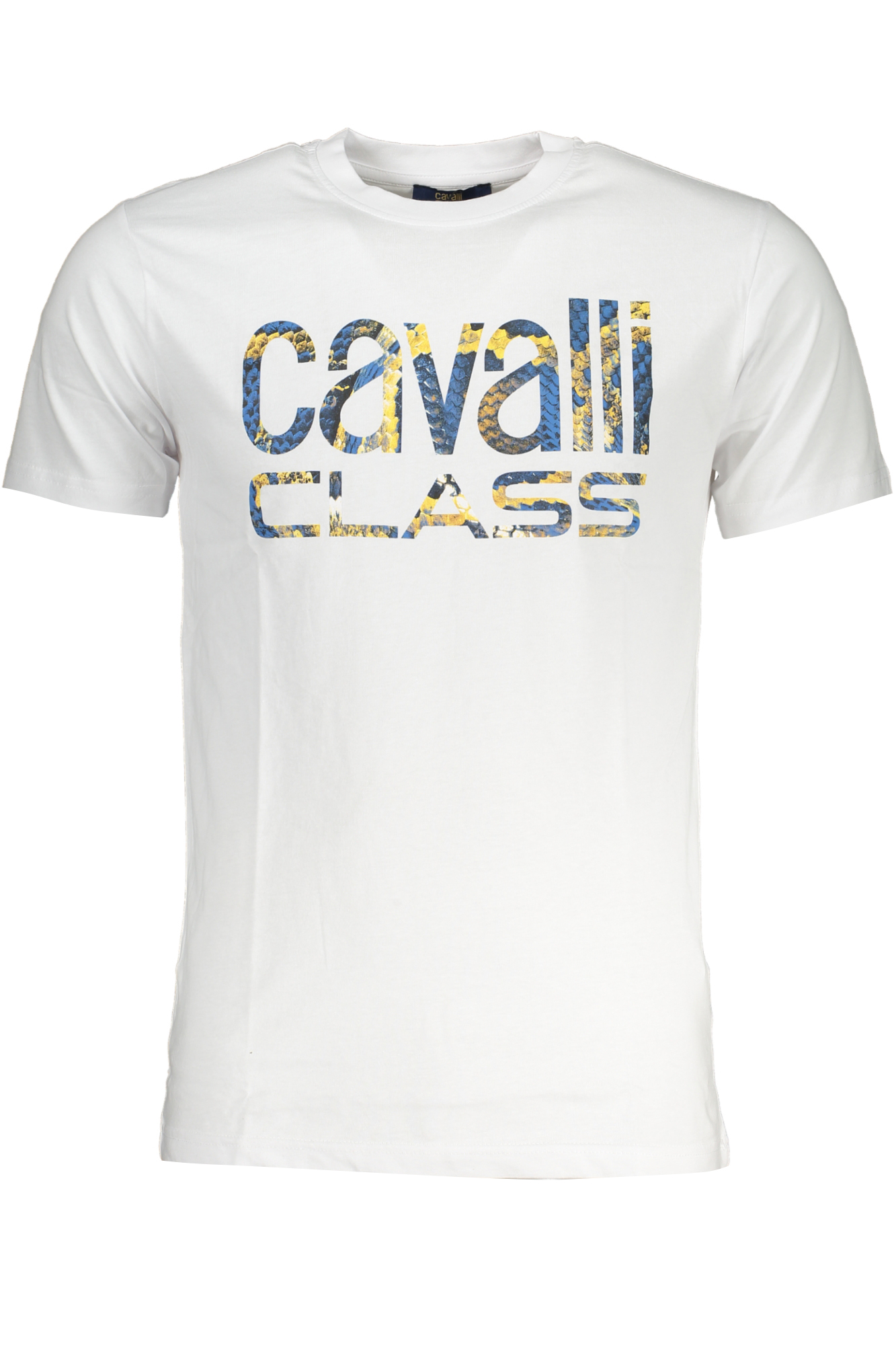 CAVALLI CLASS balti vyriški marškinėliai trumpomis rankovėmis CAVALLI CLASS balti vyriški marškinėliai trumpomis rankovėmis