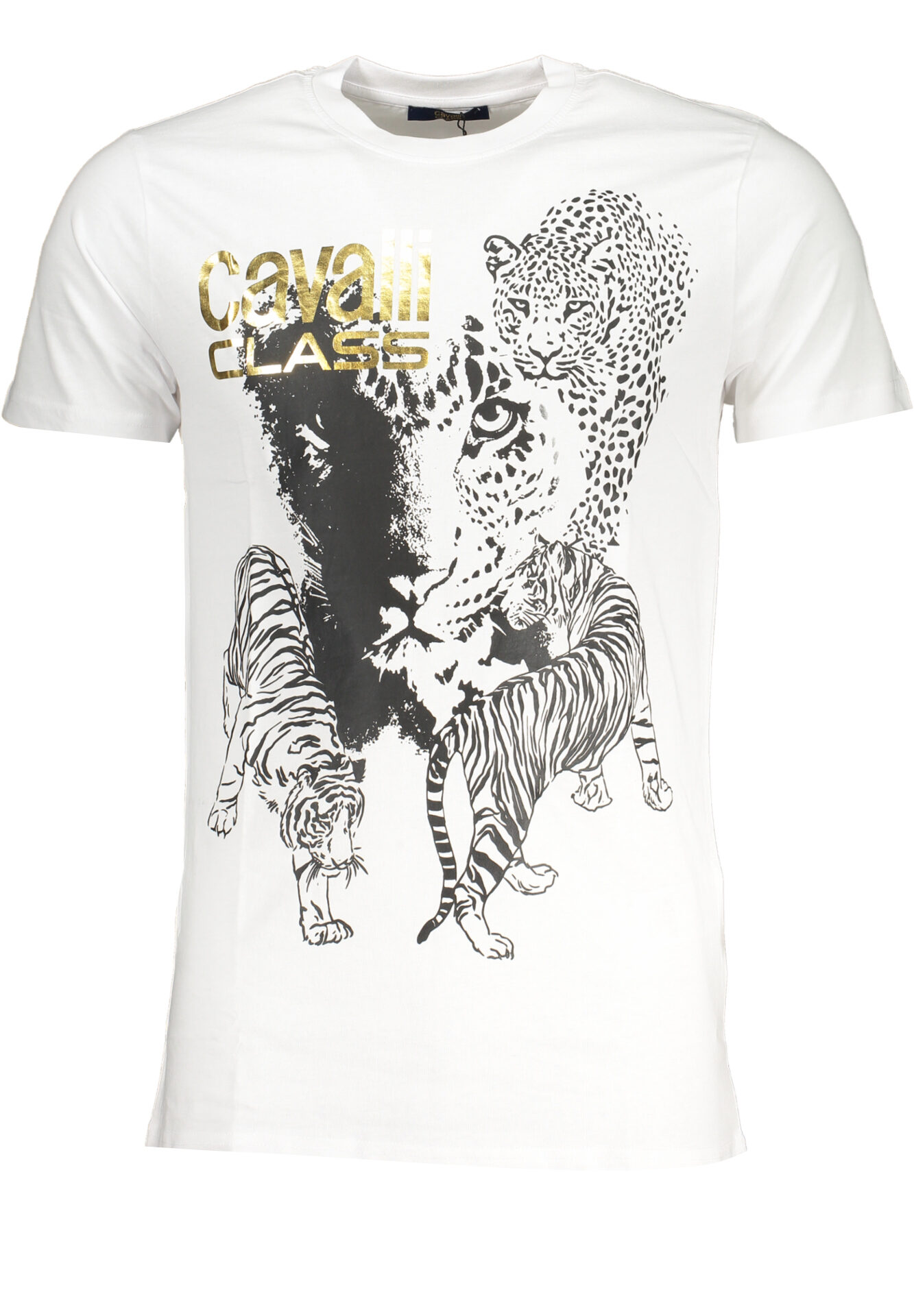 CAVALLI CLASS MEN'S SHORT SLEEVED T-SHIRT WHITE