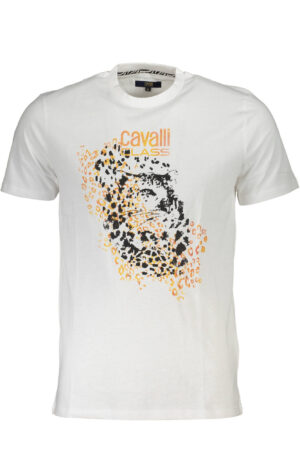 CAVALLI CLASS MEN'S SHORT SLEEVED T-SHIRT WHITE