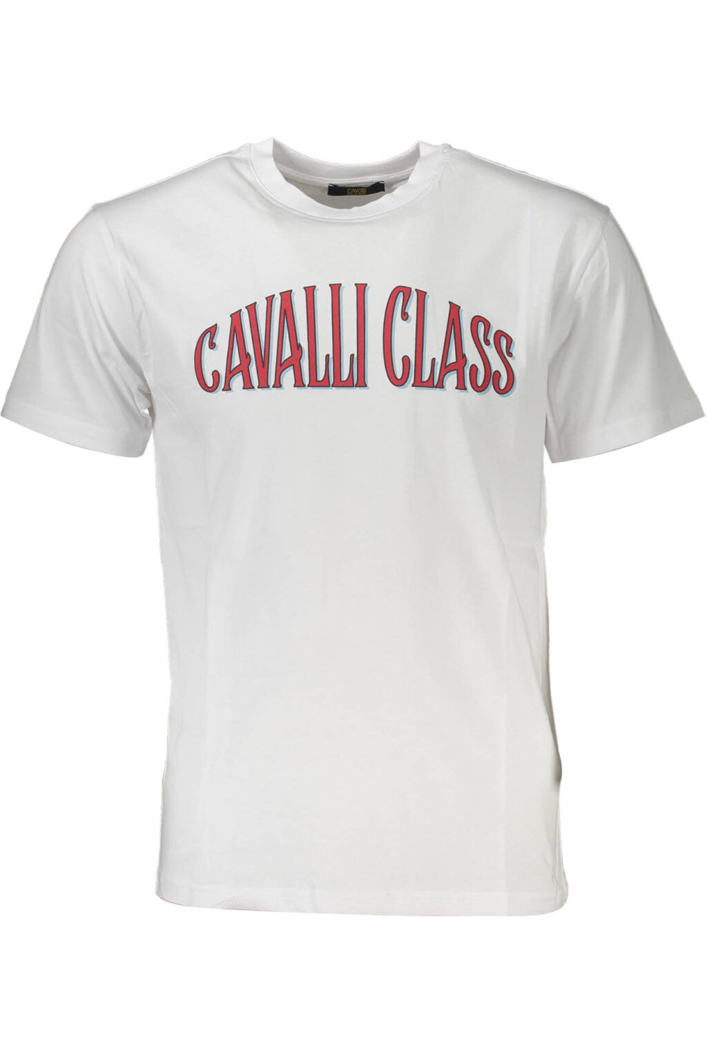 CAVALLI CLASS vyriški marškinėliai trumpomis rankovėmis, balti