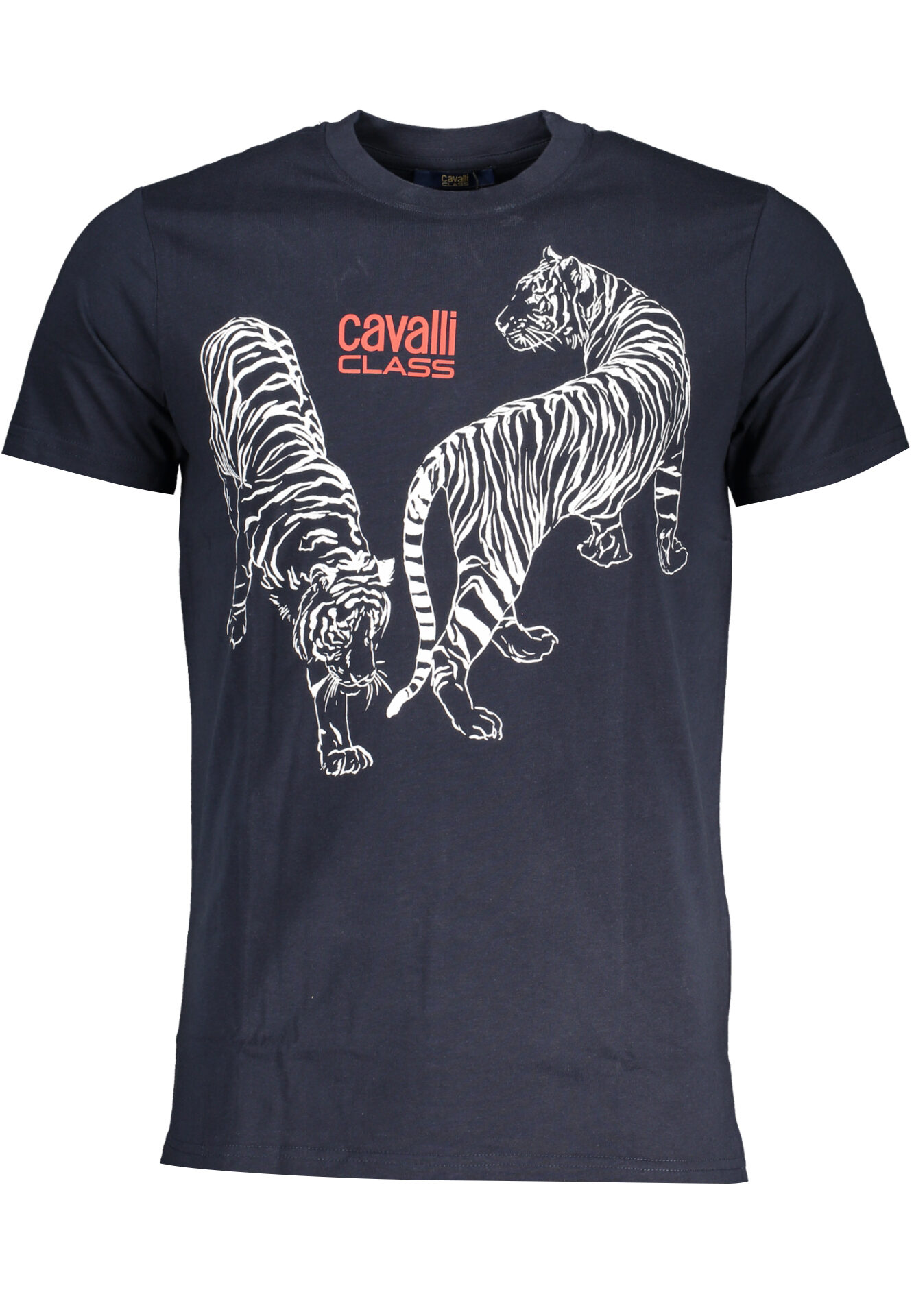 CAVALLI CLASS MEN'S SHORT SLEEVED T-SHIRT BLUE