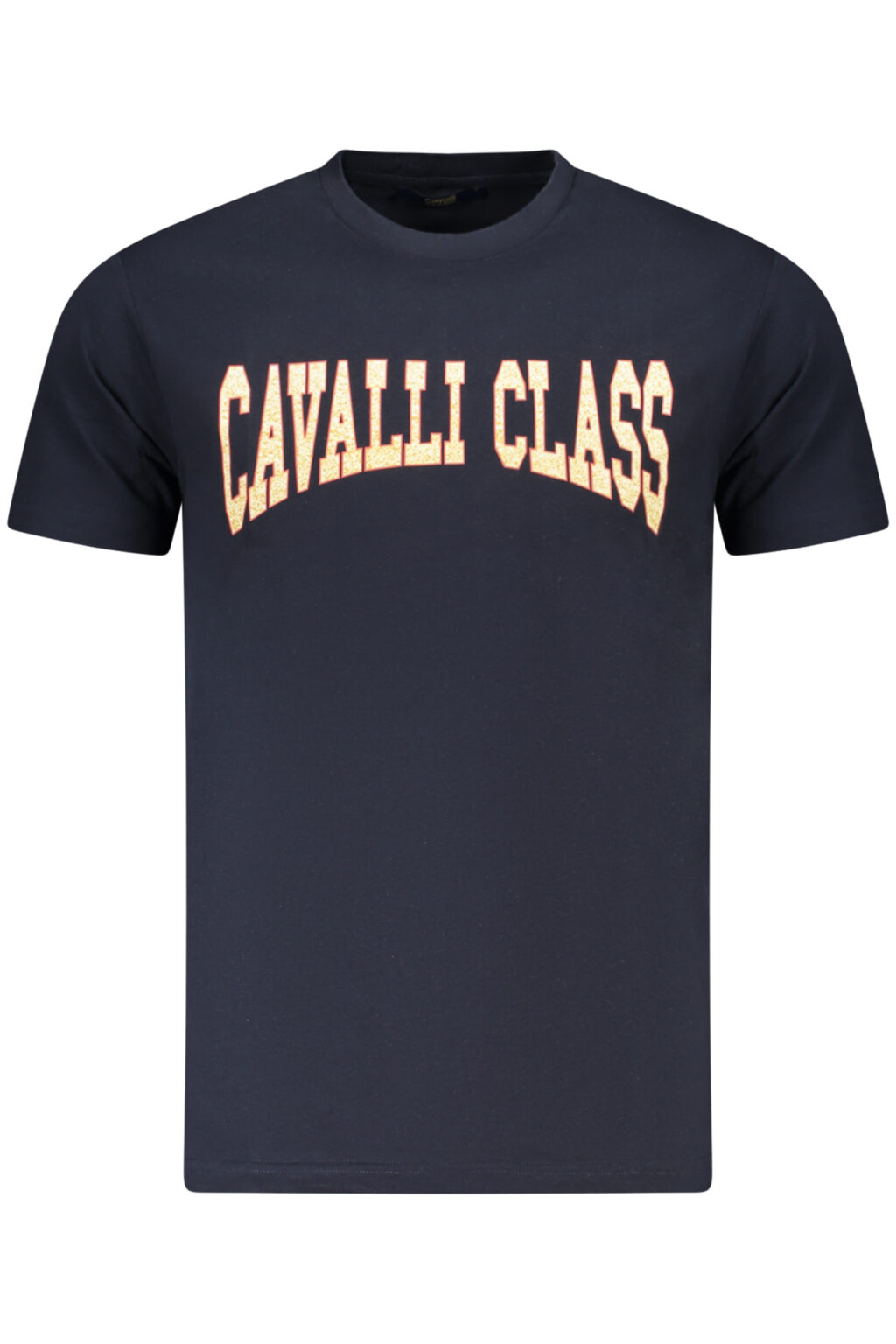 cavalliclasst-shirtmanichecorteuomoblu_1 CAVALLI CLASS mėlyni vyriški marškinėliai trumpomis rankovėmis